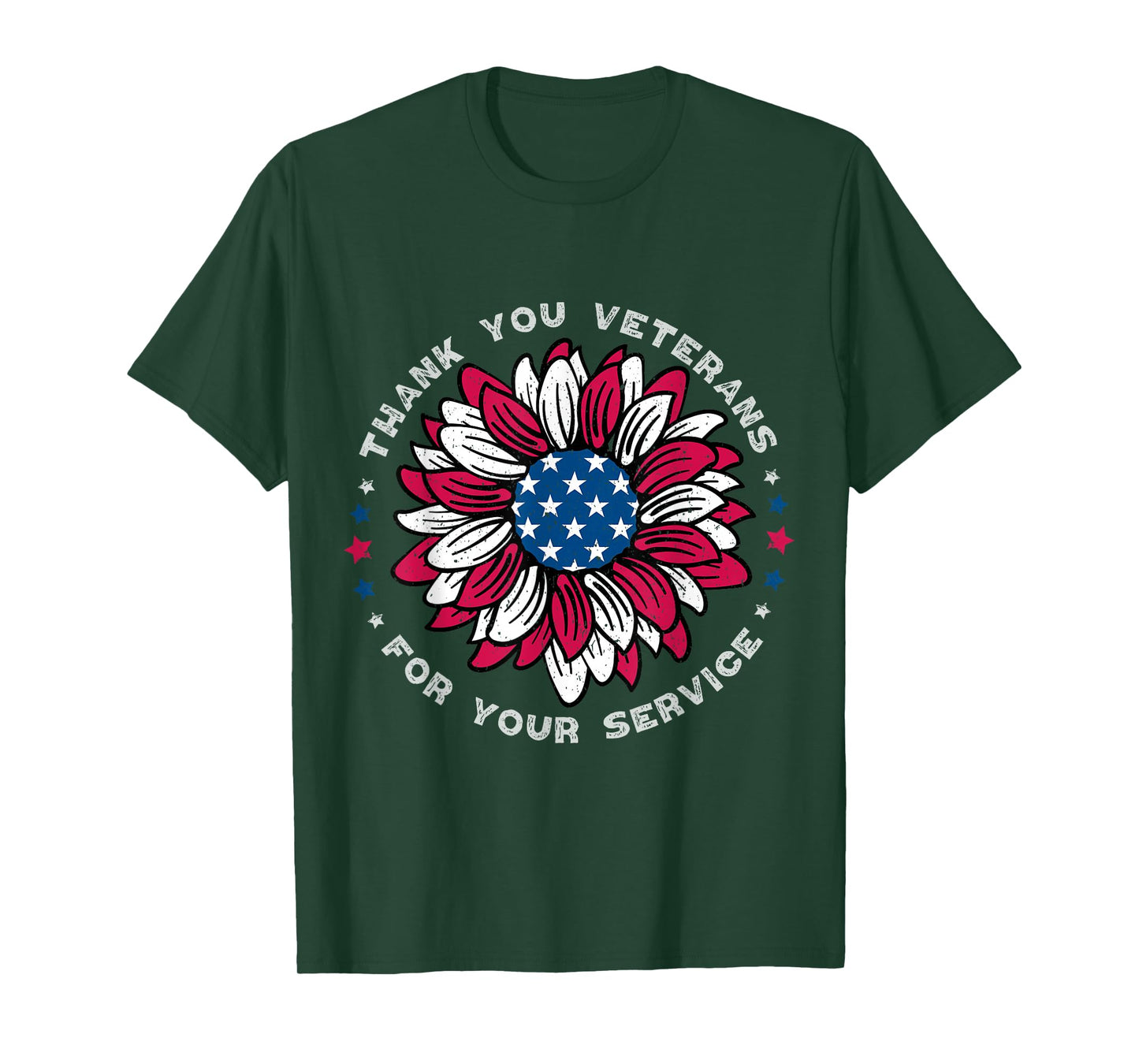 Thank You Veterans Sunflower, Military Veterans Day Tribute T-Shirt