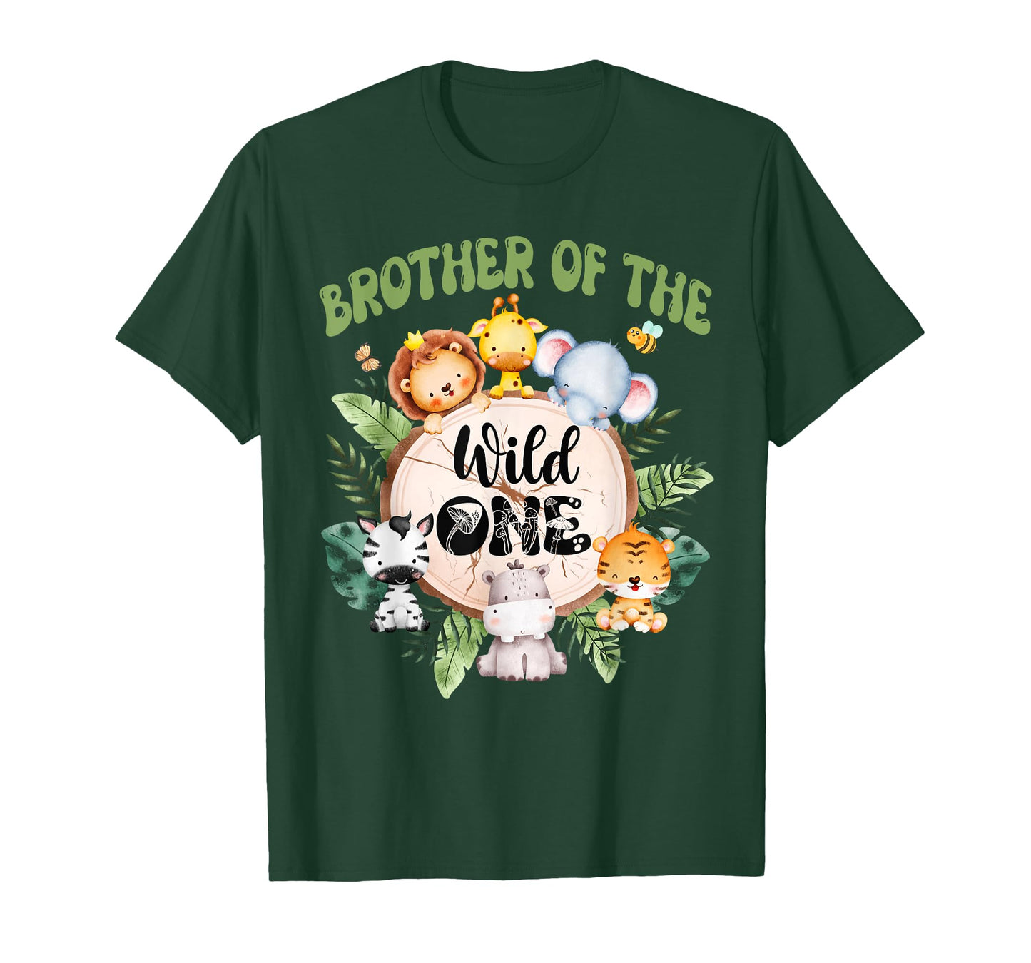 Brother Of The Wild One 1st Birthday Safari Family Matching T-Shirt