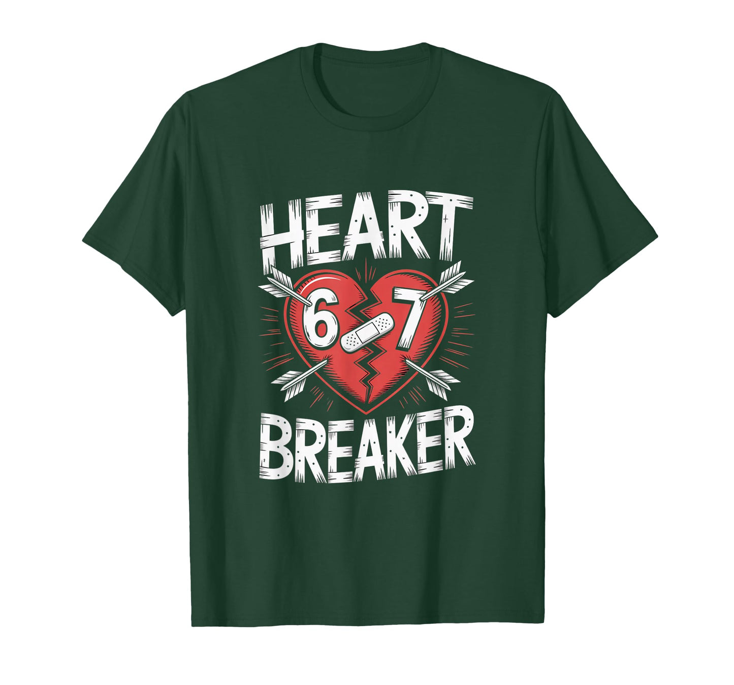 Heart Breaker 67 SEIS Siete Skate Valentine Six Seven Meme T-Shirt