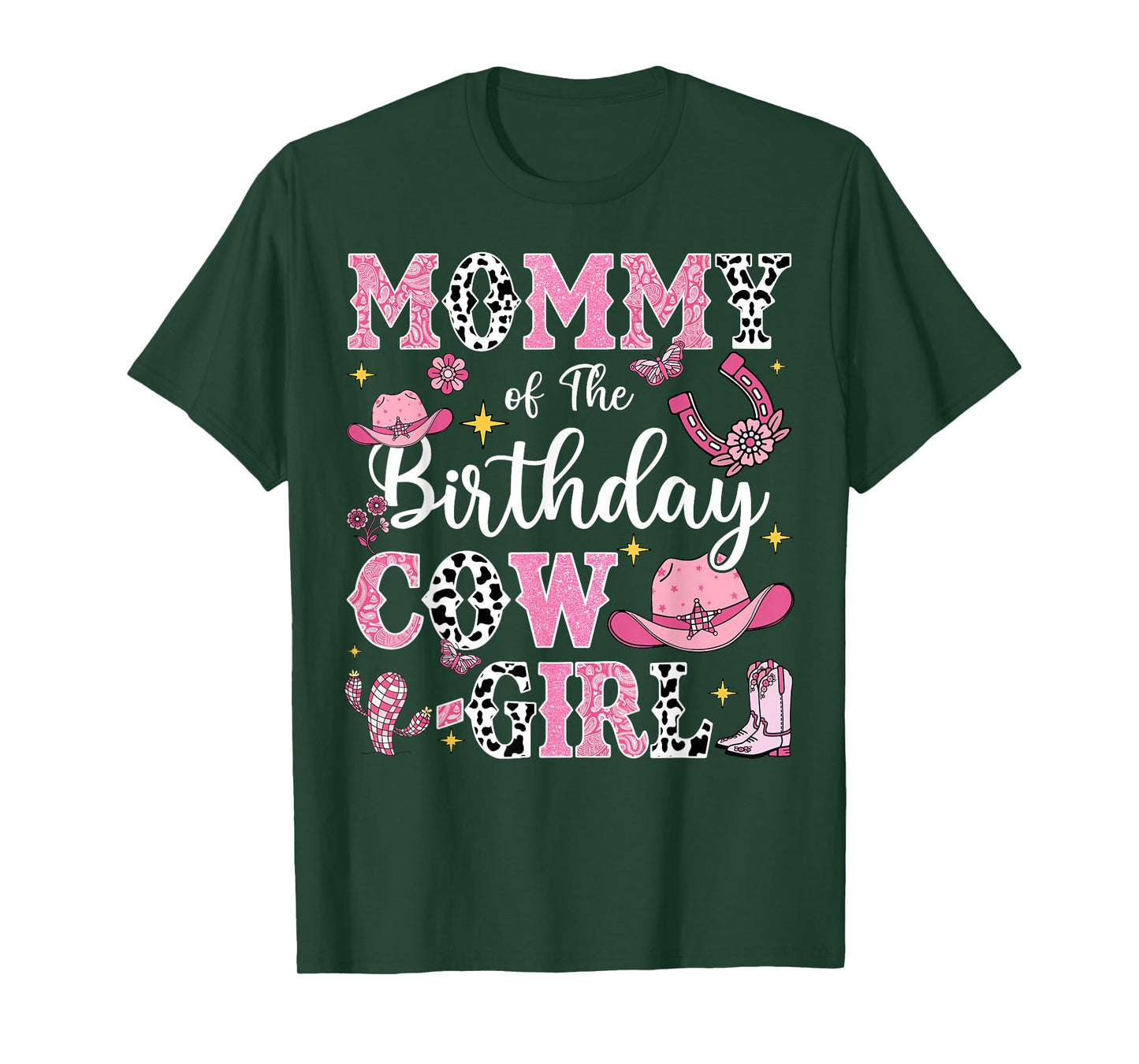 Mommy Of The Birthday Cow-Girl Rodeo Cow Girl Birthday T-Shirt