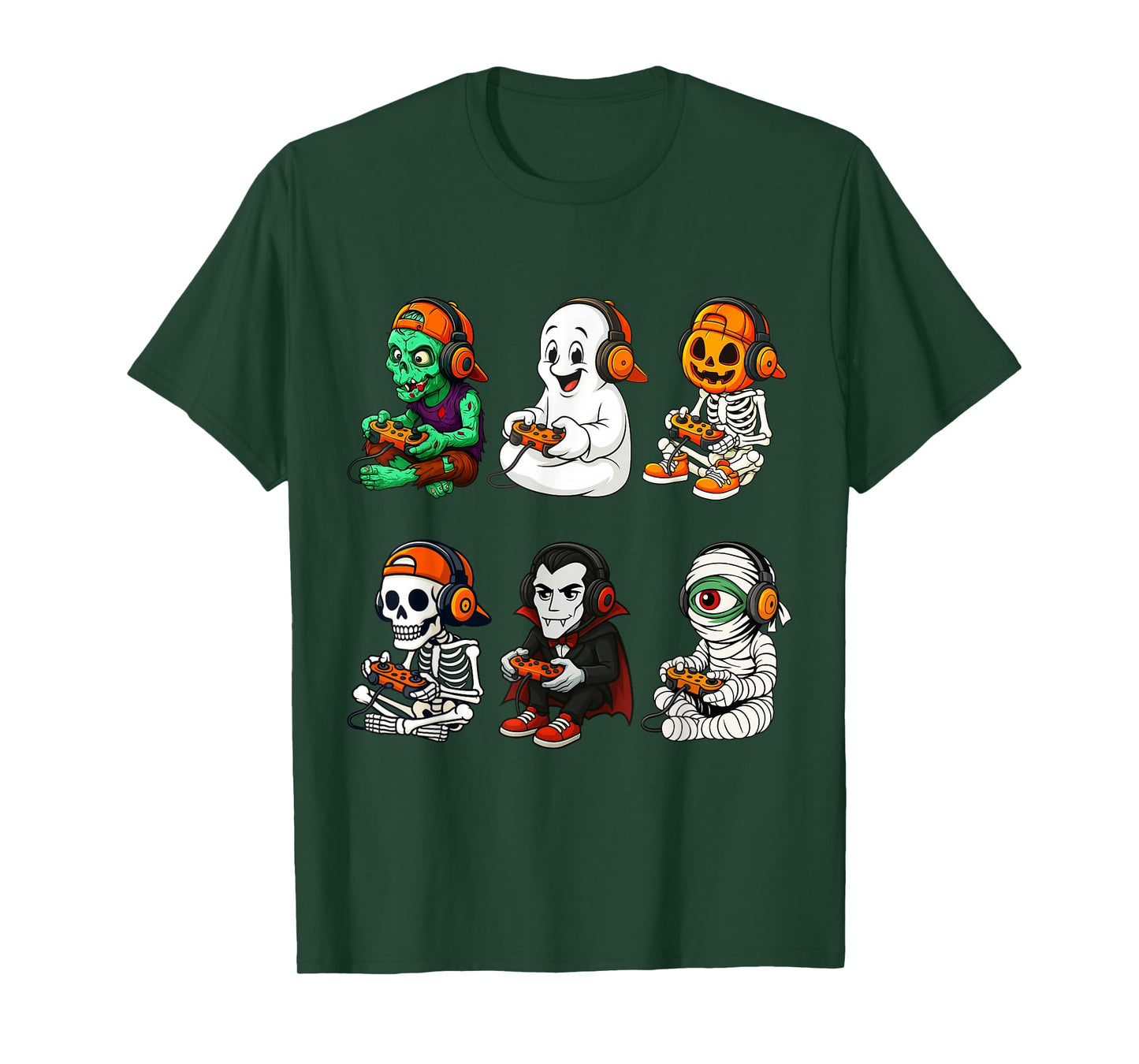 Halloween Skeleton, Zombie Gamer Video Gaming T-Shirt