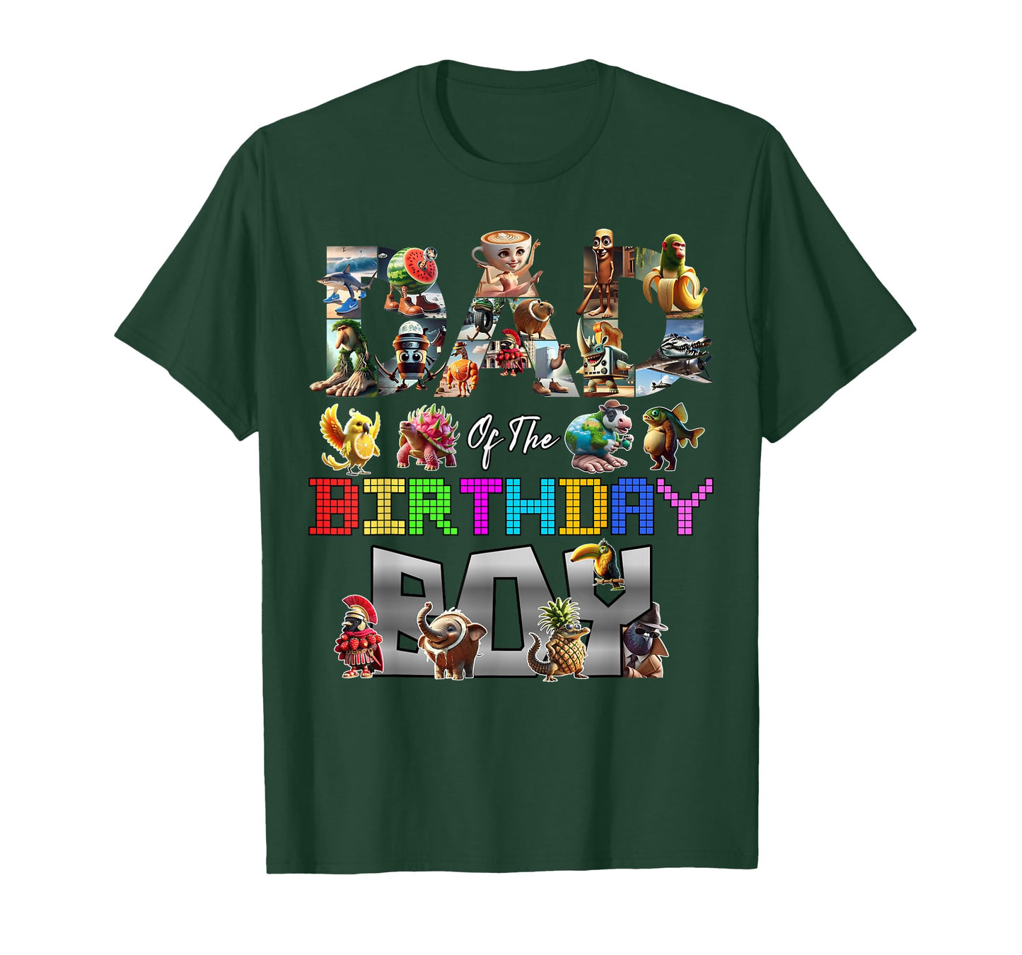 Dad Of The Birthday Boy Italian Brainrot Meme Party Funny T-Shirt