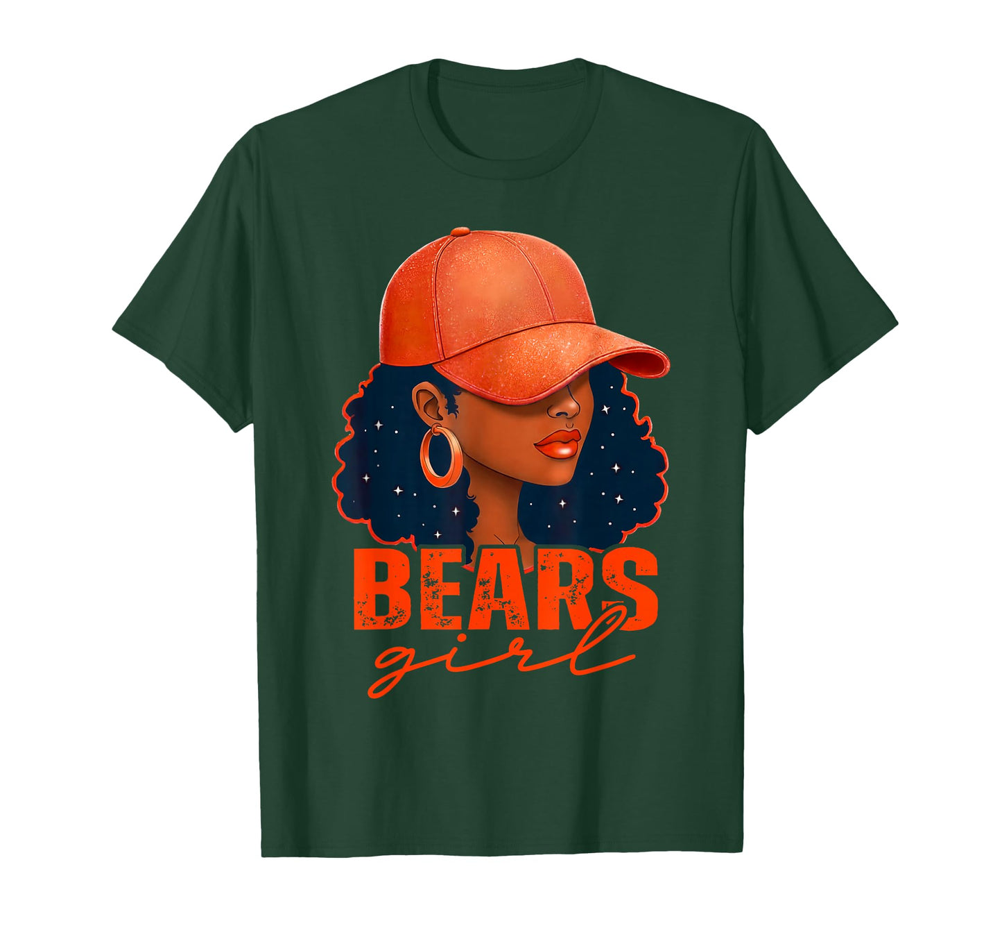 Vintage Bear Girl Black Women Sports Lover T-Shirt