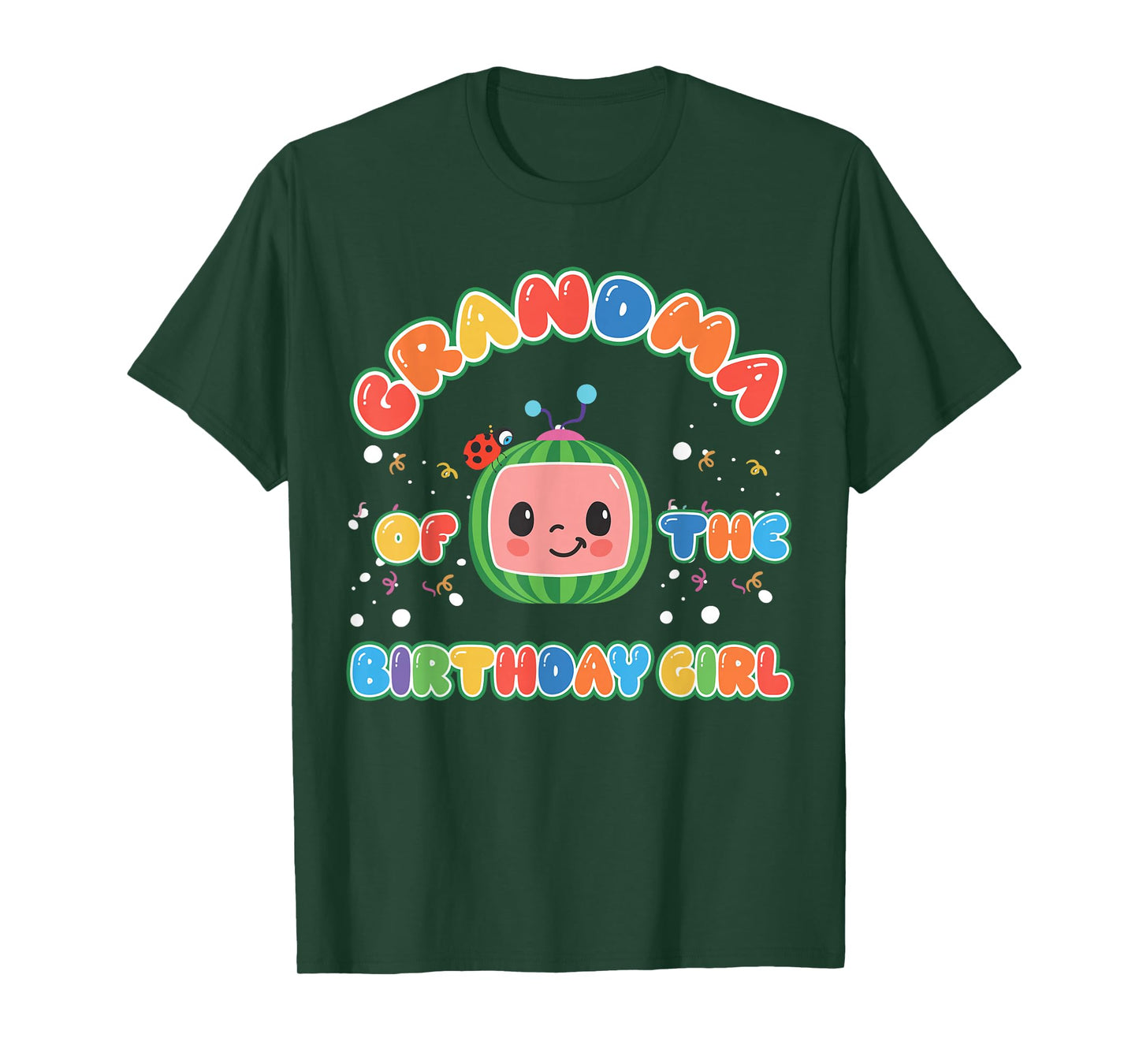 Grandma Of The Birthday Girl Melon Family Matching Funny T-Shirt