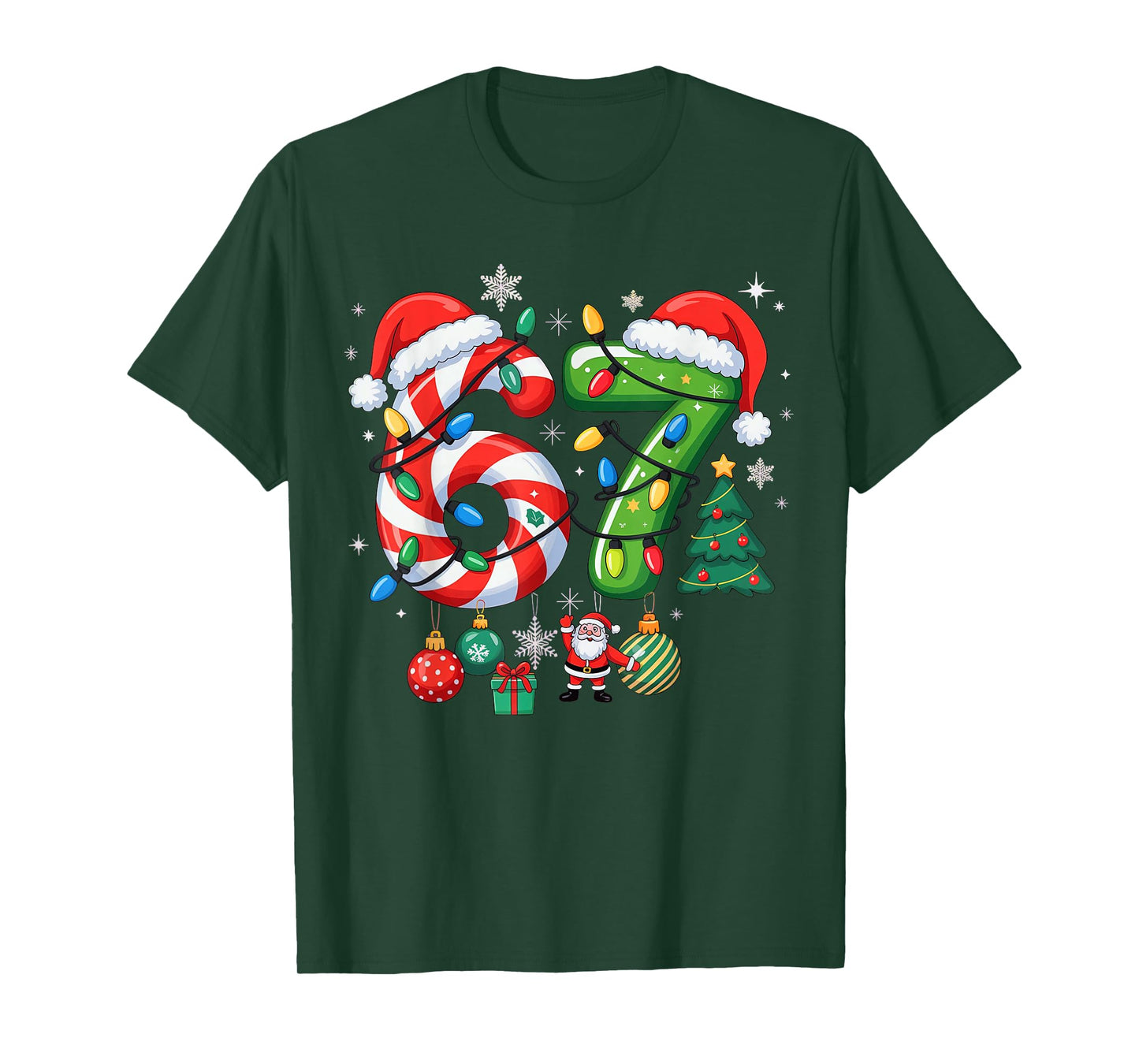 Meme 6 7 Christmas Matching Outfit Six Seven Trendy T-Shirt