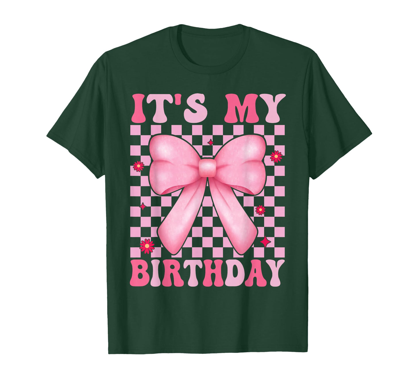 It's My Birthday Pink Coquette Bow Birthday Girls Women Teen T-Shirt