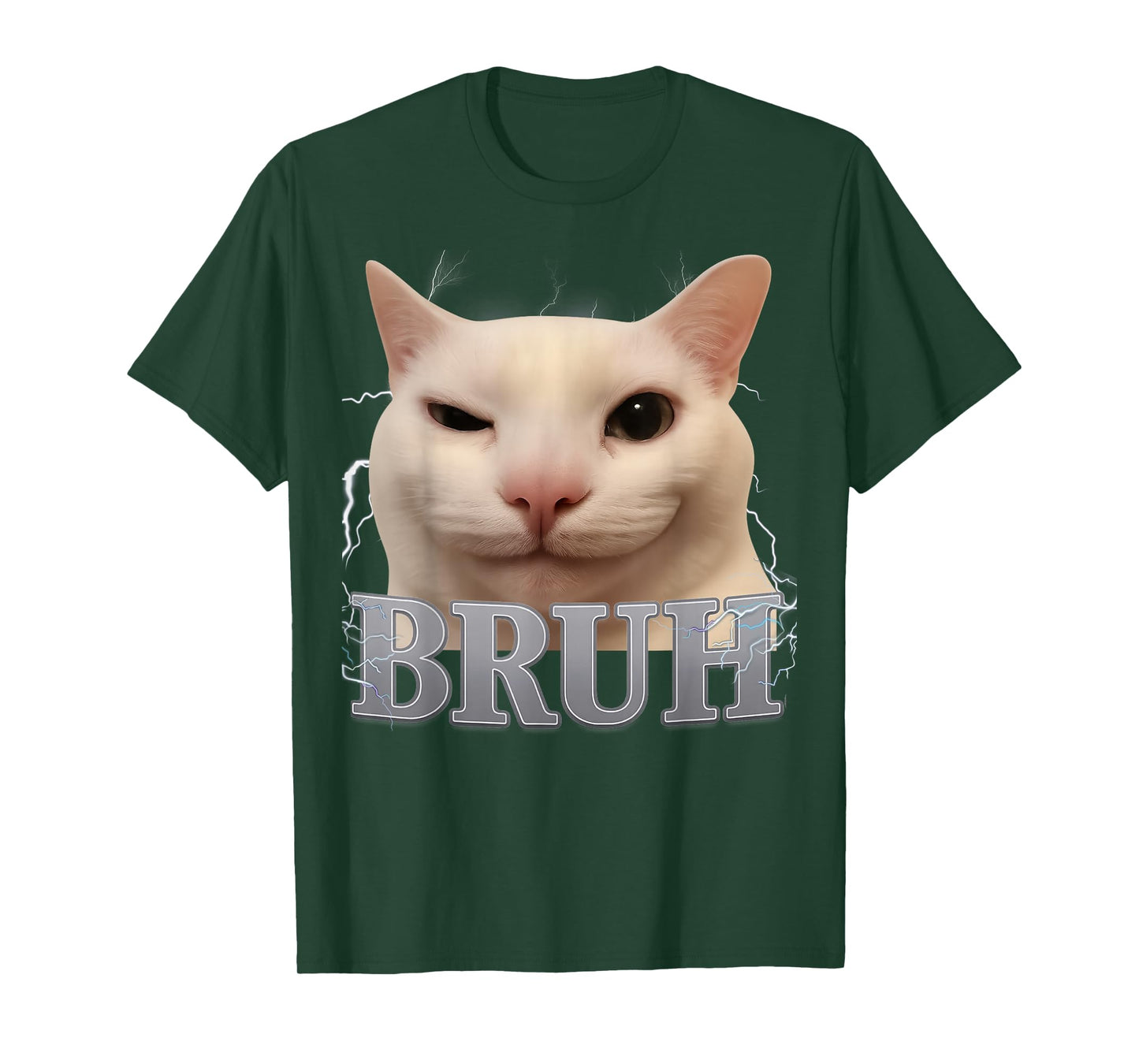 Bruh Cat Silly Cat Meme Funny Men Women Kids Graphic T-Shirt