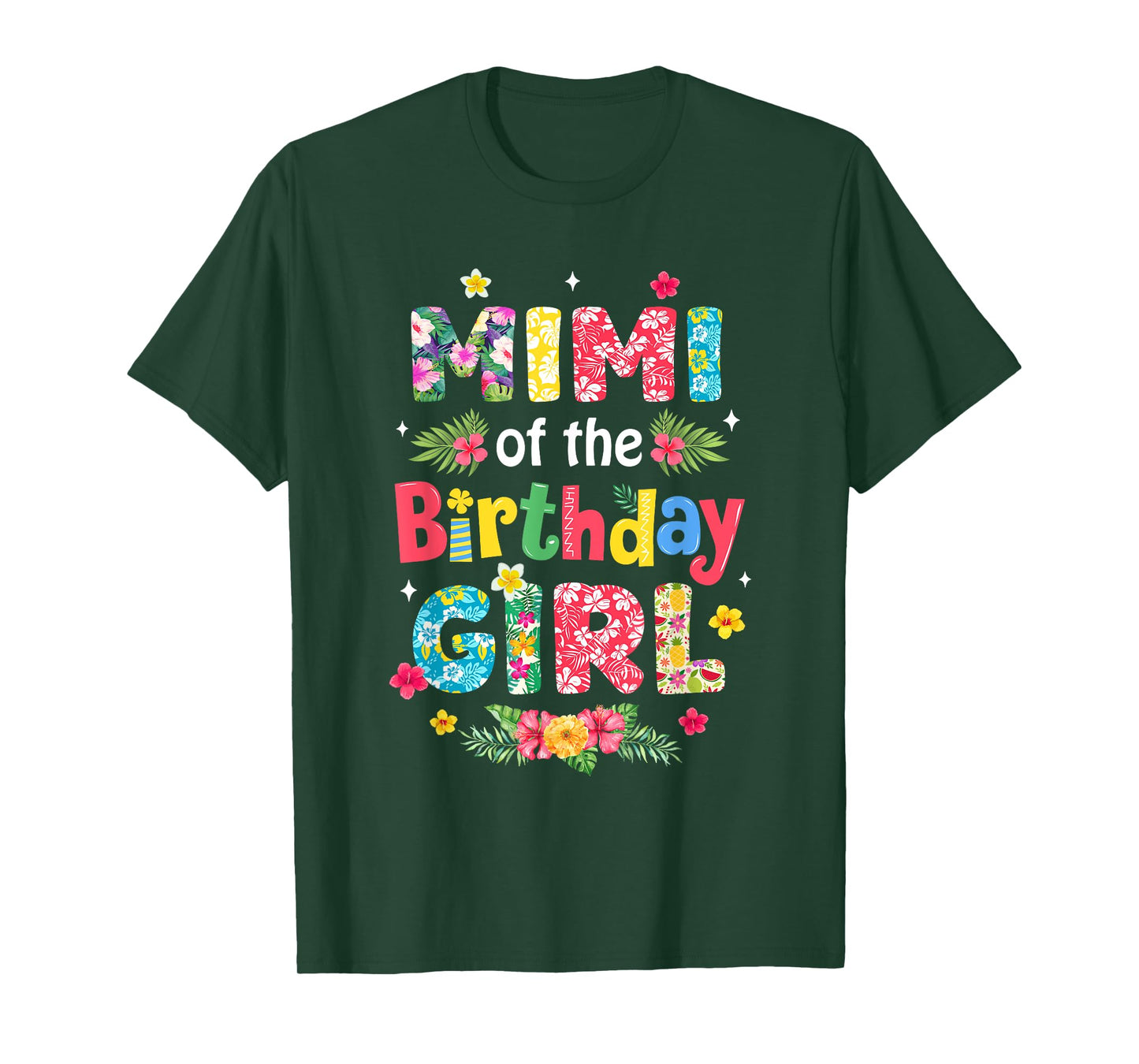 Mimi Of The Birthday Girl Hawaii Family Party Decor T-Shirt