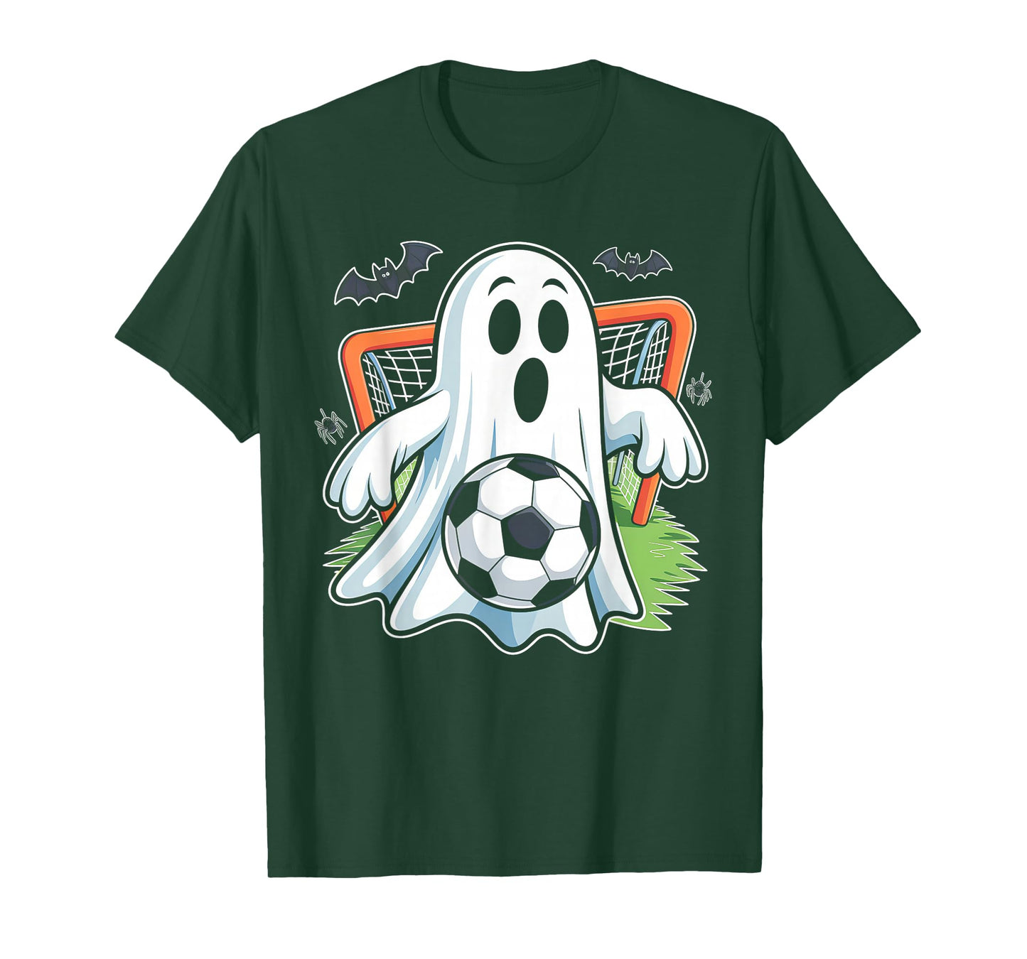 Boo Ghost Playing Soccer Funny Halloween Soccer Costume T-Shirt