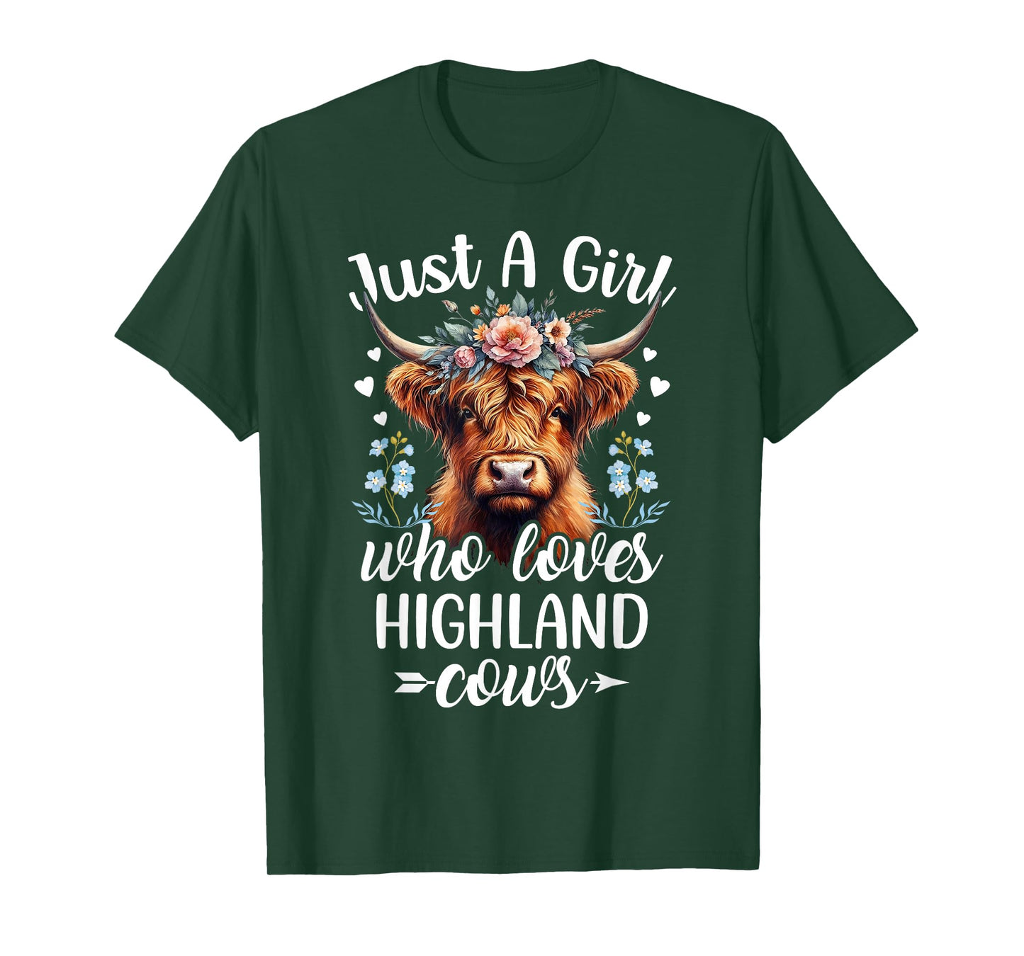 Just a Girl Who Loves Highland Cows Scottish Highland Cows T-Shirt