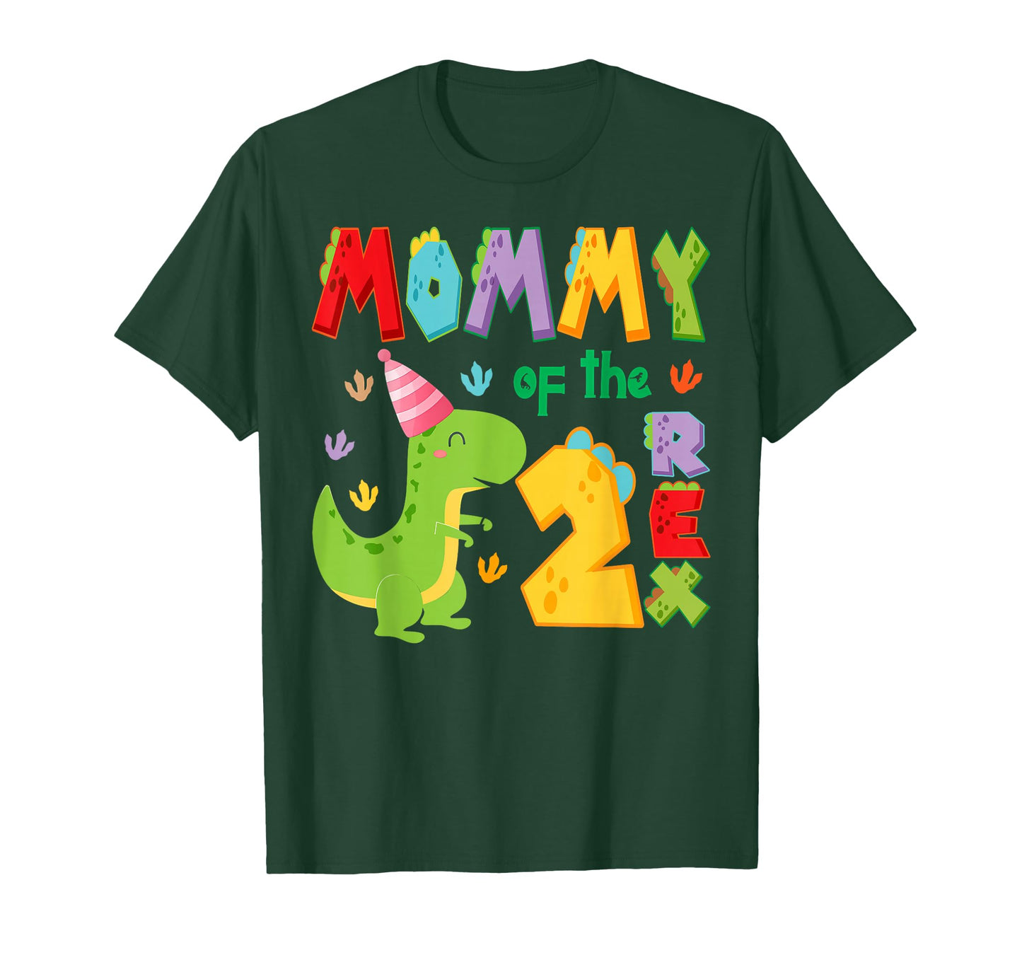 Mommy of The Two Rex 2Nd Birthday Boy Dinosaur T-Rex T-Shirt