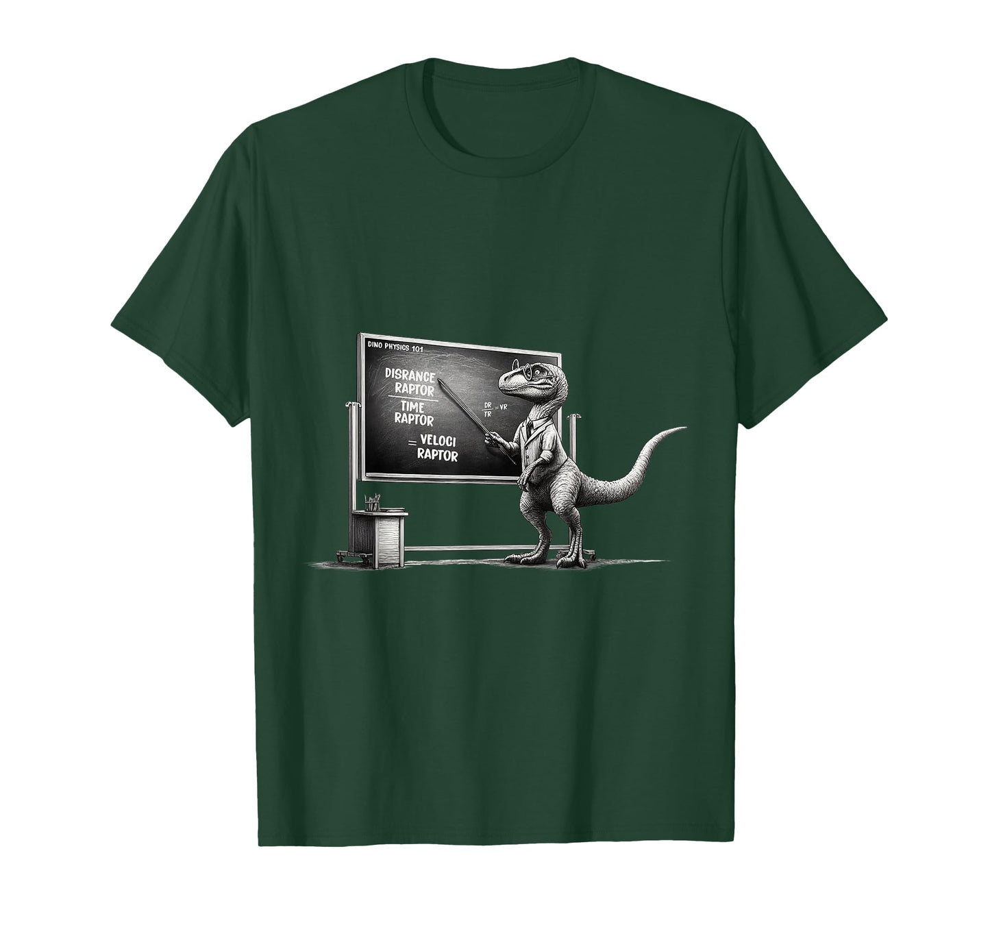 Funny Physics Velociraptor Distance Raptor Over Time Raptor T-Shirt