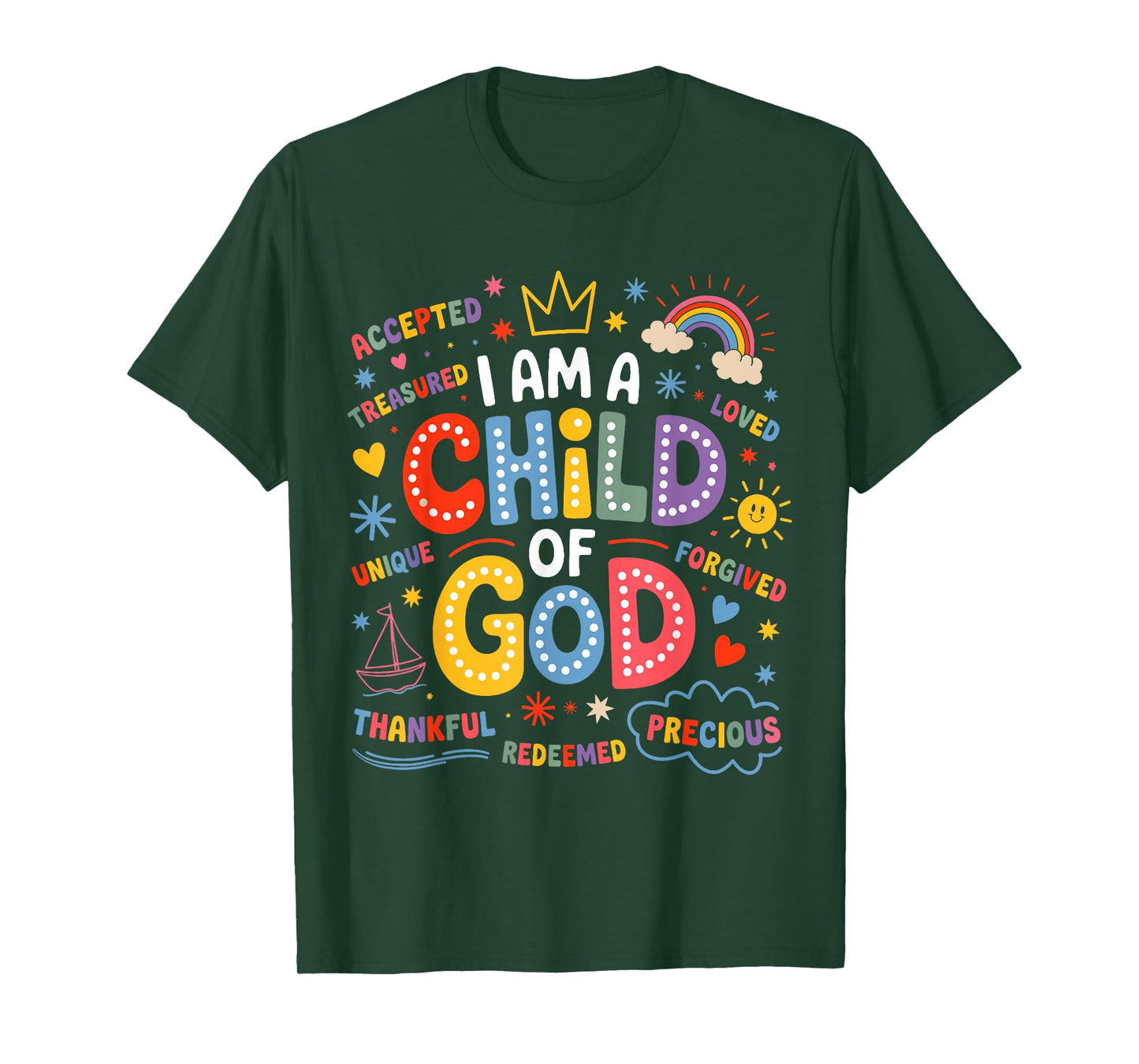 I Am A Child of Groovy God Christian Jesus Faith Bible Verse T-Shirt