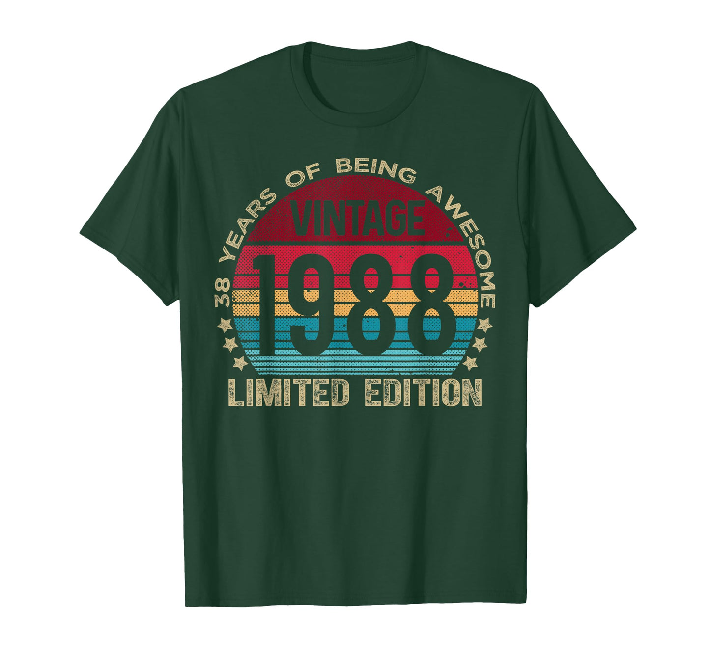 38 Year Old Gifts Vintage 1988 Limited Edition 38th Birthday T-Shirt