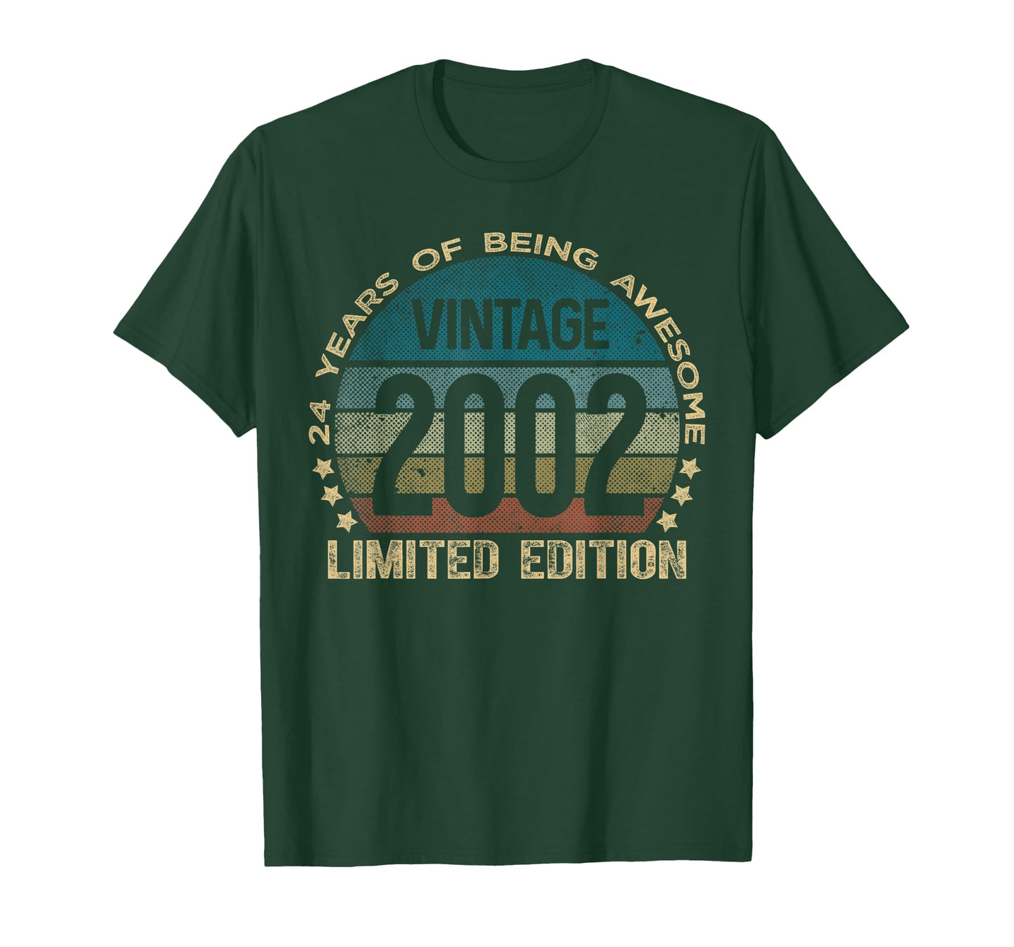 24 Year Old Gifts Vintage 2002 Limited Edition 24th Birthday T-Shirt