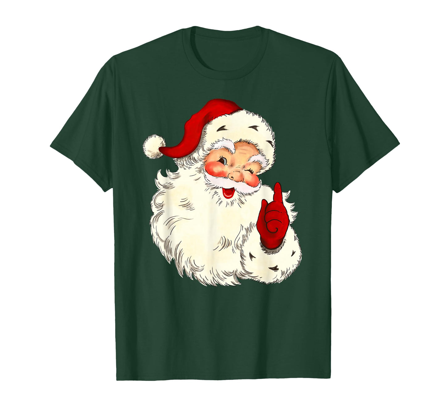 Cool Santa Claus Face Vintage Family Christmas Men Women T-Shirt