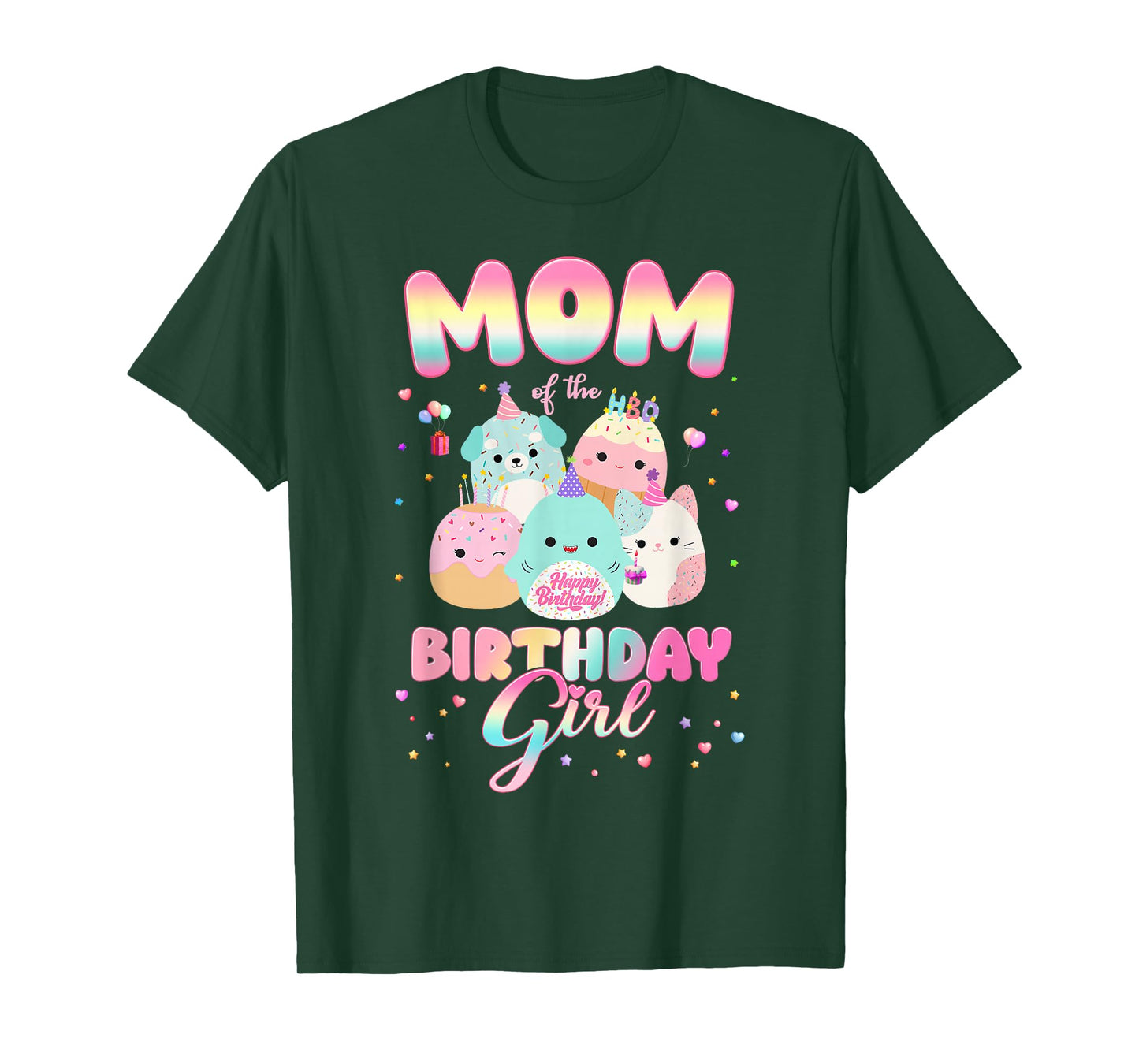 Birthday Family Party Squish Squad Mom Of The Birthday Girl T-Shirt