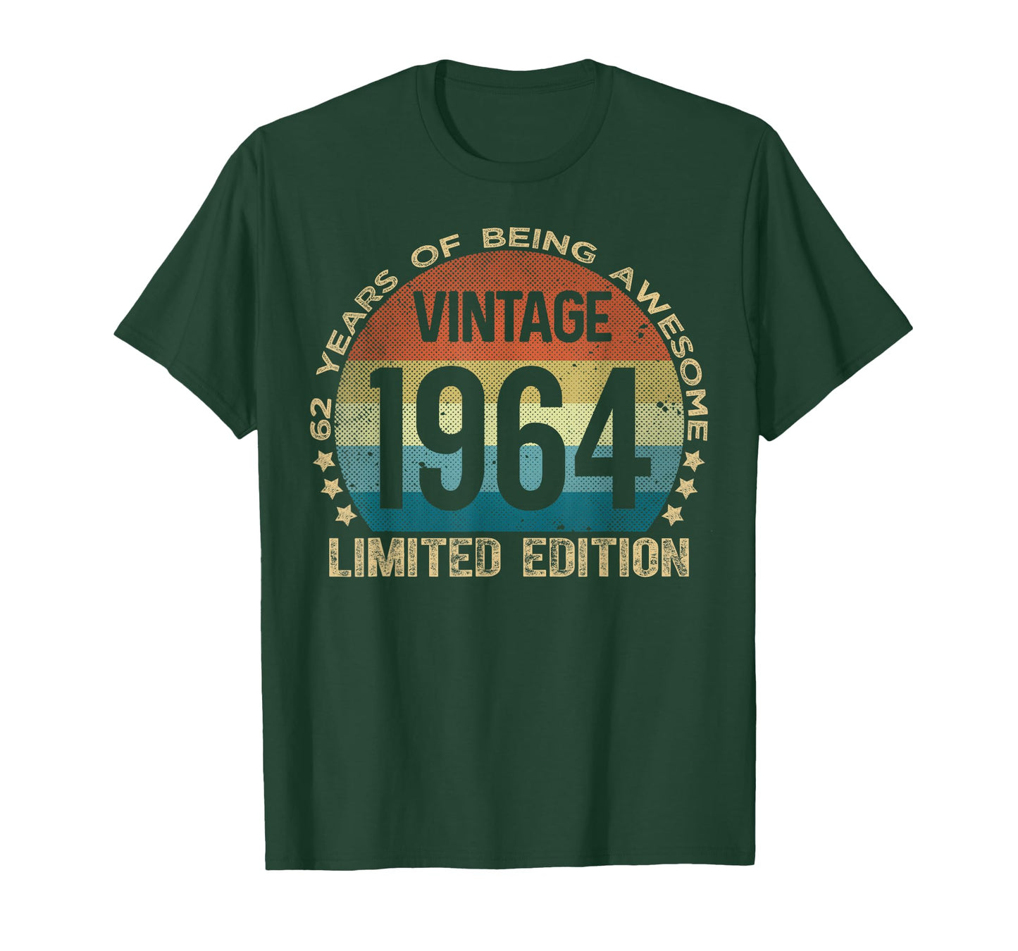 62 Year Old Gifts Vintage 1964 Limited Edition 62nd Birthday T-Shirt