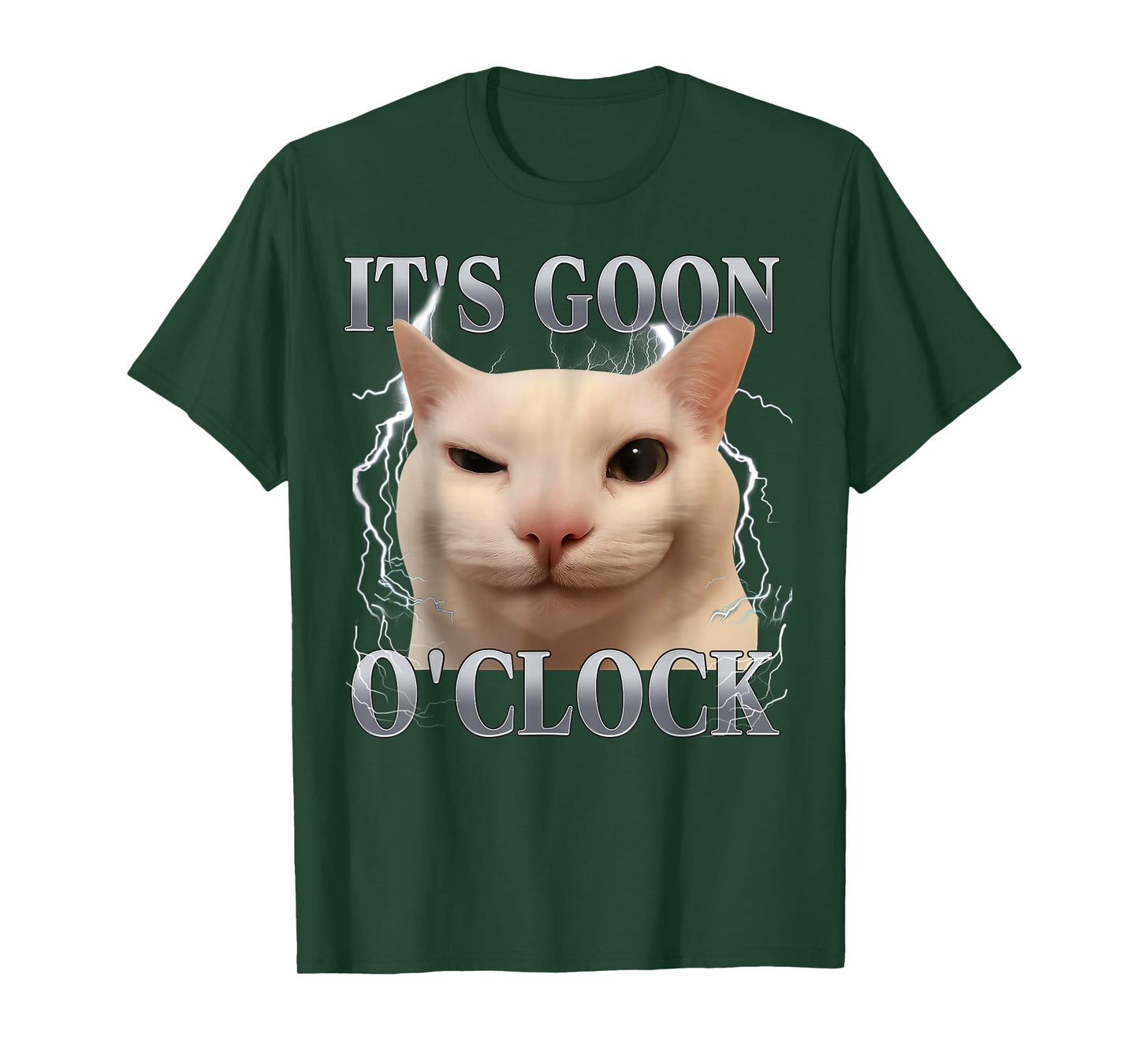 It's Goon O'clock Funny Cat Meme Men Women Humor Saying T-Shirt