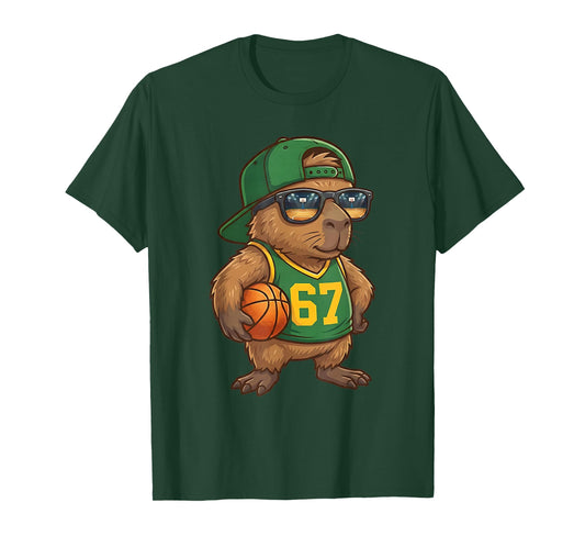 Capybara Basketball 67 Gen Alpha Slang Sports Men Boys Kids T-Shirt