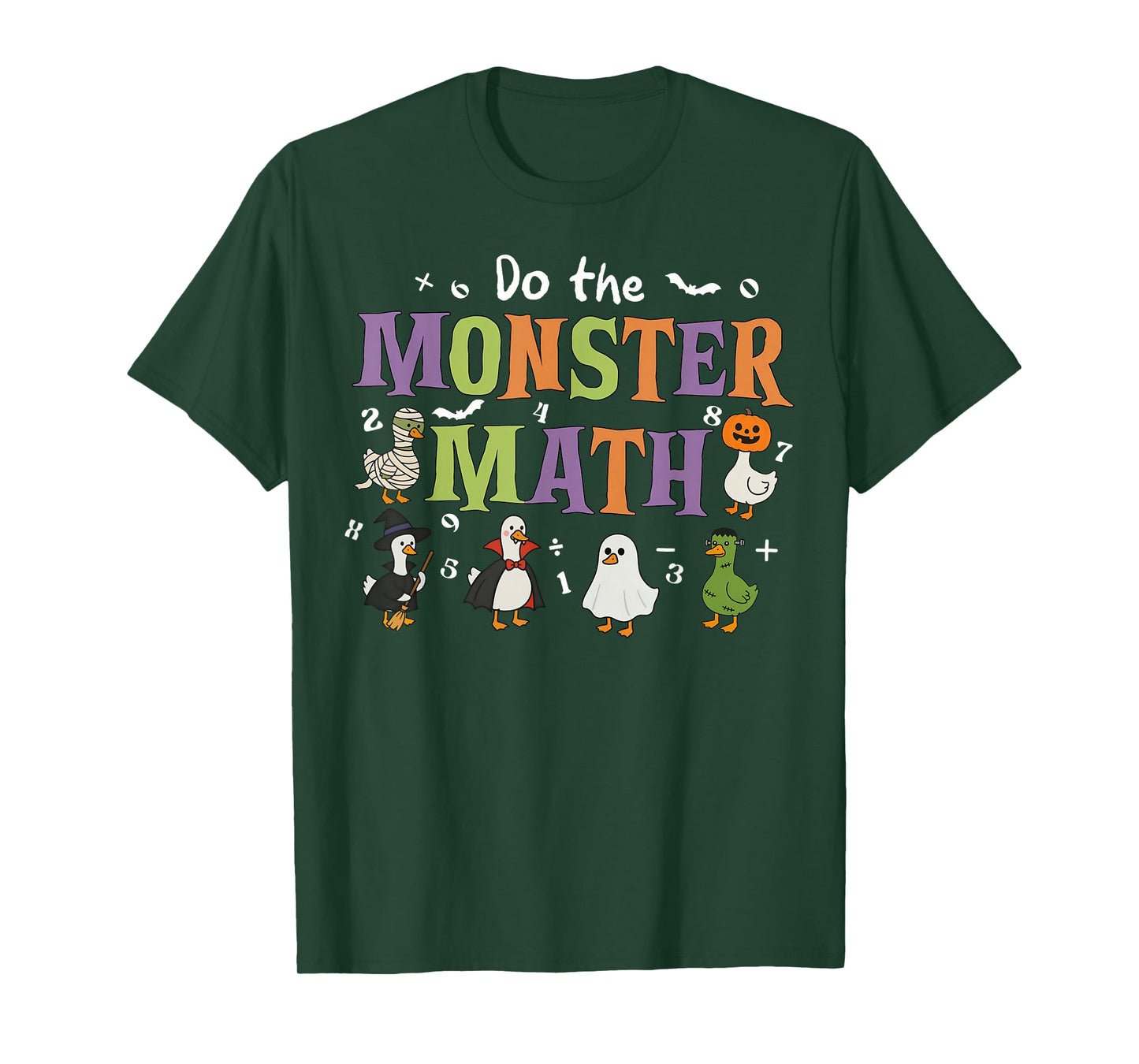 Do The Monster Math Funny Duck Halloween Teachers Students T-Shirt