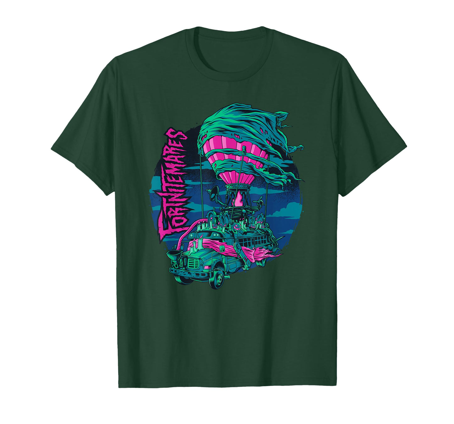 Fortnite Halloween Fortnitemares Haunted Battle Bus T-Shirt