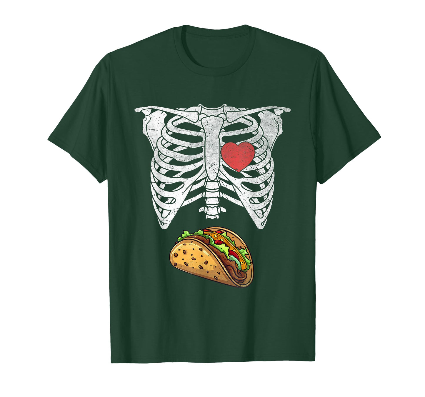 Halloween Dad Skeleton Tacos Funny Pregnancy Couple Mens T-Shirt