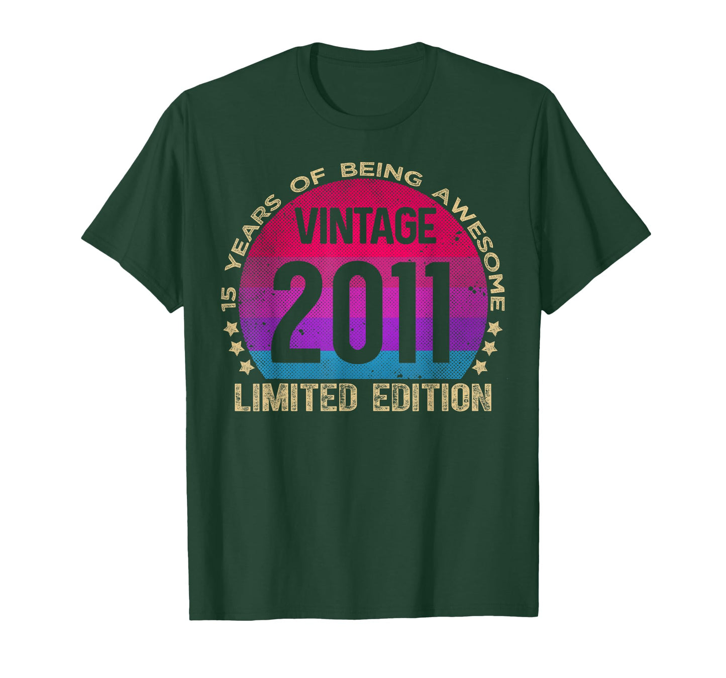 15 Year Old Gifts Vintage 2011 Limited Edition 15th Birthday T-Shirt