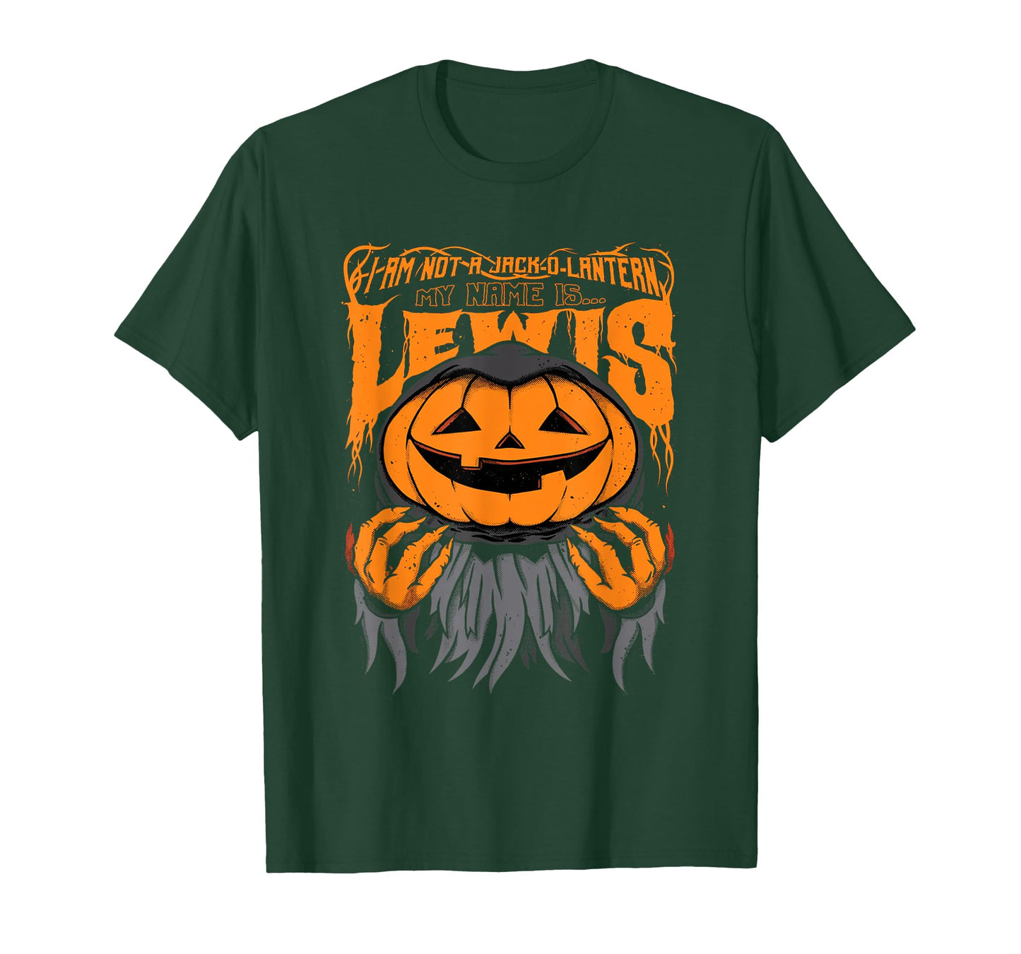 Halloween I Am Not A Jack O Lantern My Name Is Lewis T-Shirt