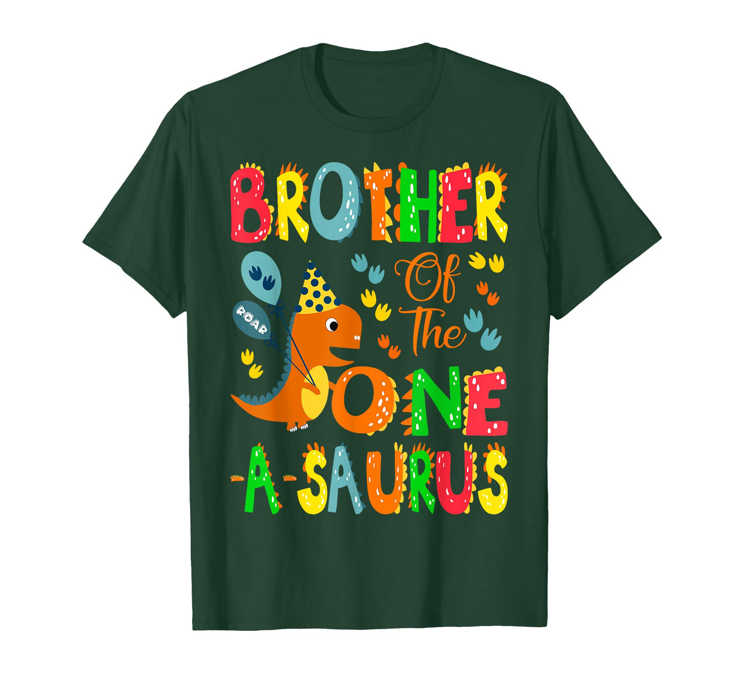Brother of The One-A-Saurus 1st Birthday Boy Dinosaur Lover T-Shirt