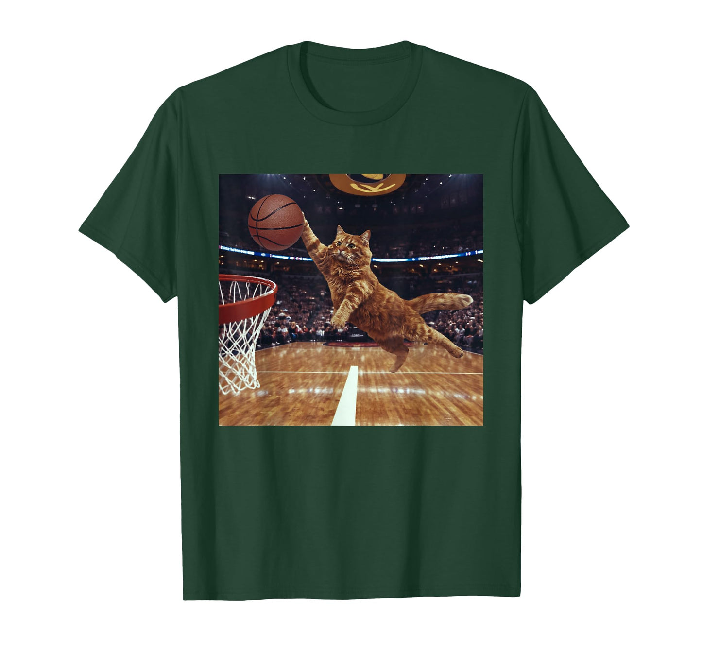 Cat Dunking Basketball Funny Meme Animal Lover Joke T-Shirt