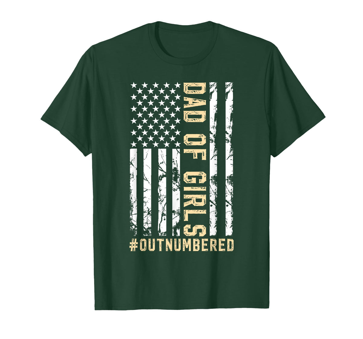 Girl Father's Day Daddy & Dad Of Girls Outnumbered T-Shirt