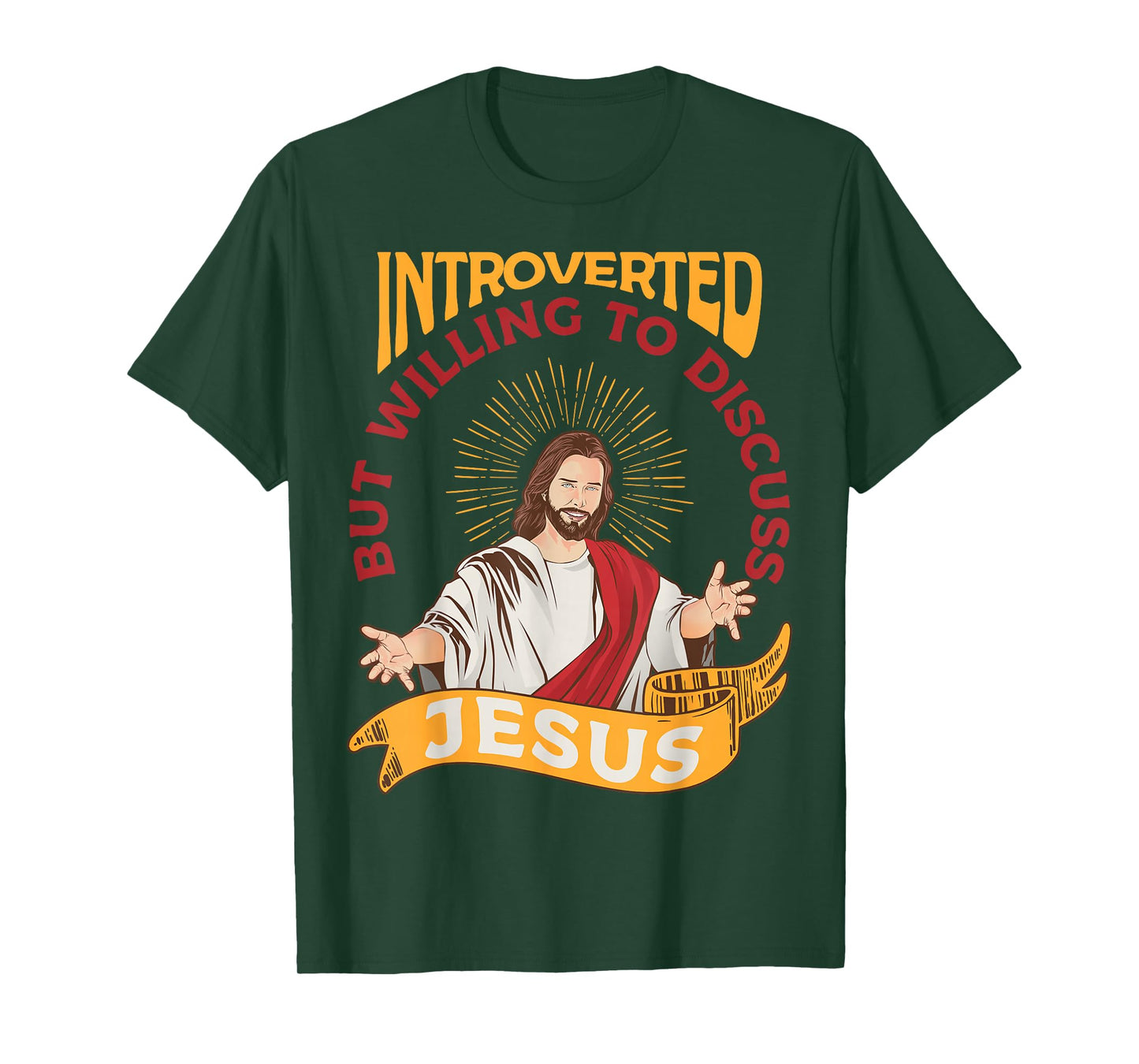 Funny Christian Jesus Religious Sayings Catholic Introvert T-Shirt