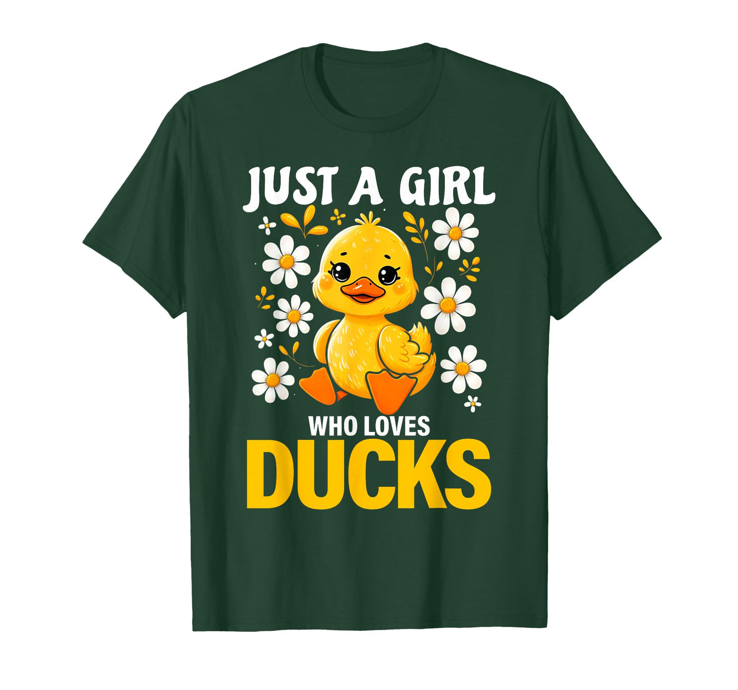 Just a Girl Who Loves Ducks Shirt Girl Cute Funny Duck Gifts T-Shirt