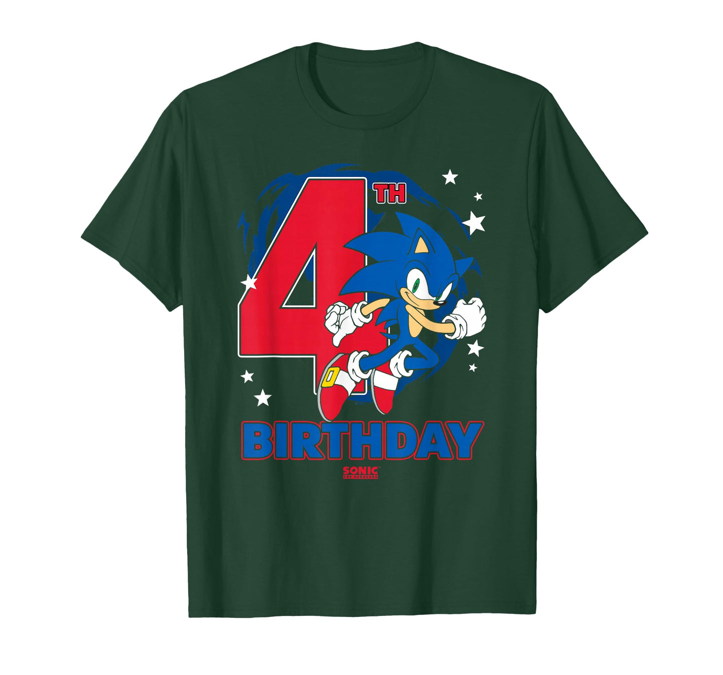 Sonic The Hedgehog 4th Birthday Epic Sonic Big Chest Logo T-Shirt