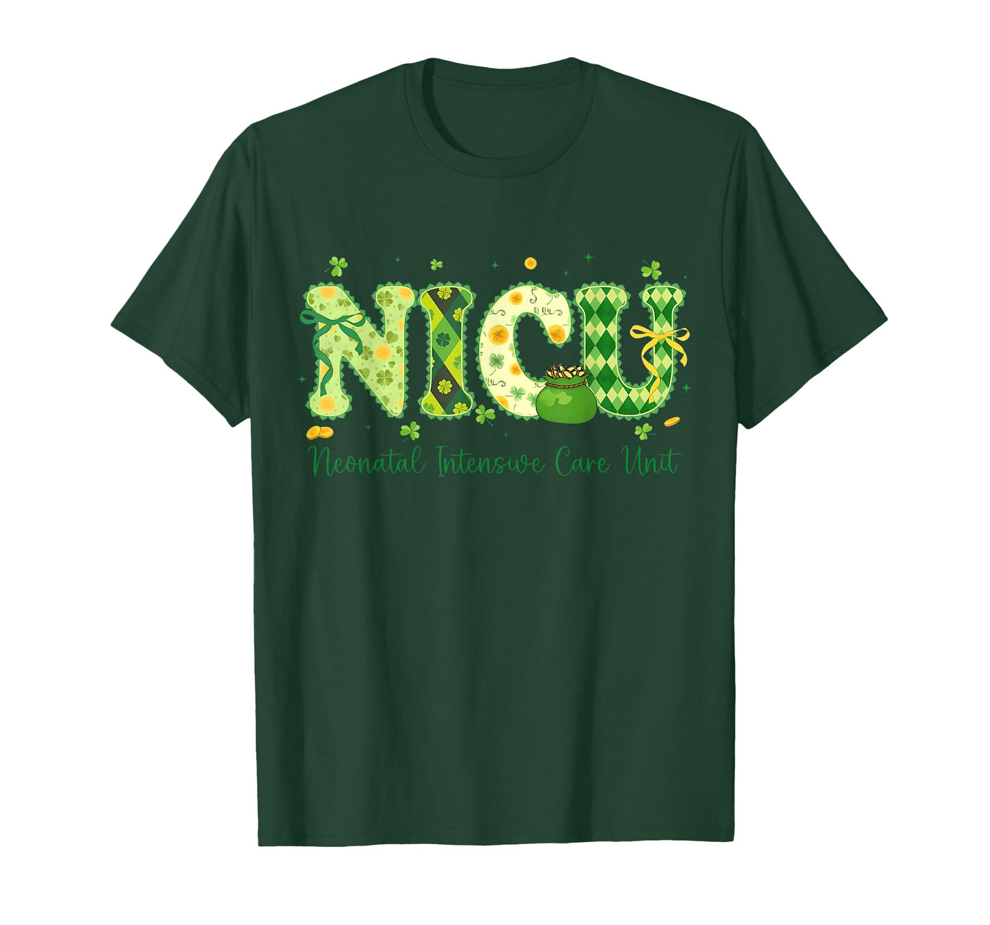 NICU Nurse St Patricks Day Neonatal Intensive Care Unit T-Shirt