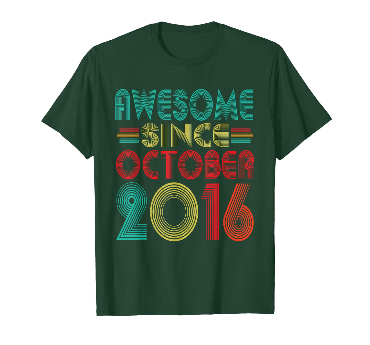 Awesome Since October 2016 Years 9th Birthday Funny Vintage T-Shirt