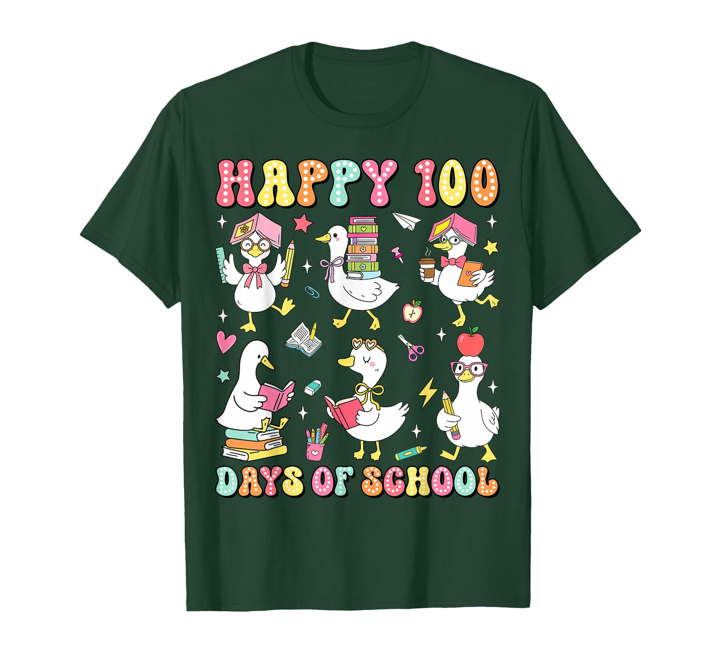 100 Days of Silly Gooses Funny 100th Day of School Teacher T-Shirt