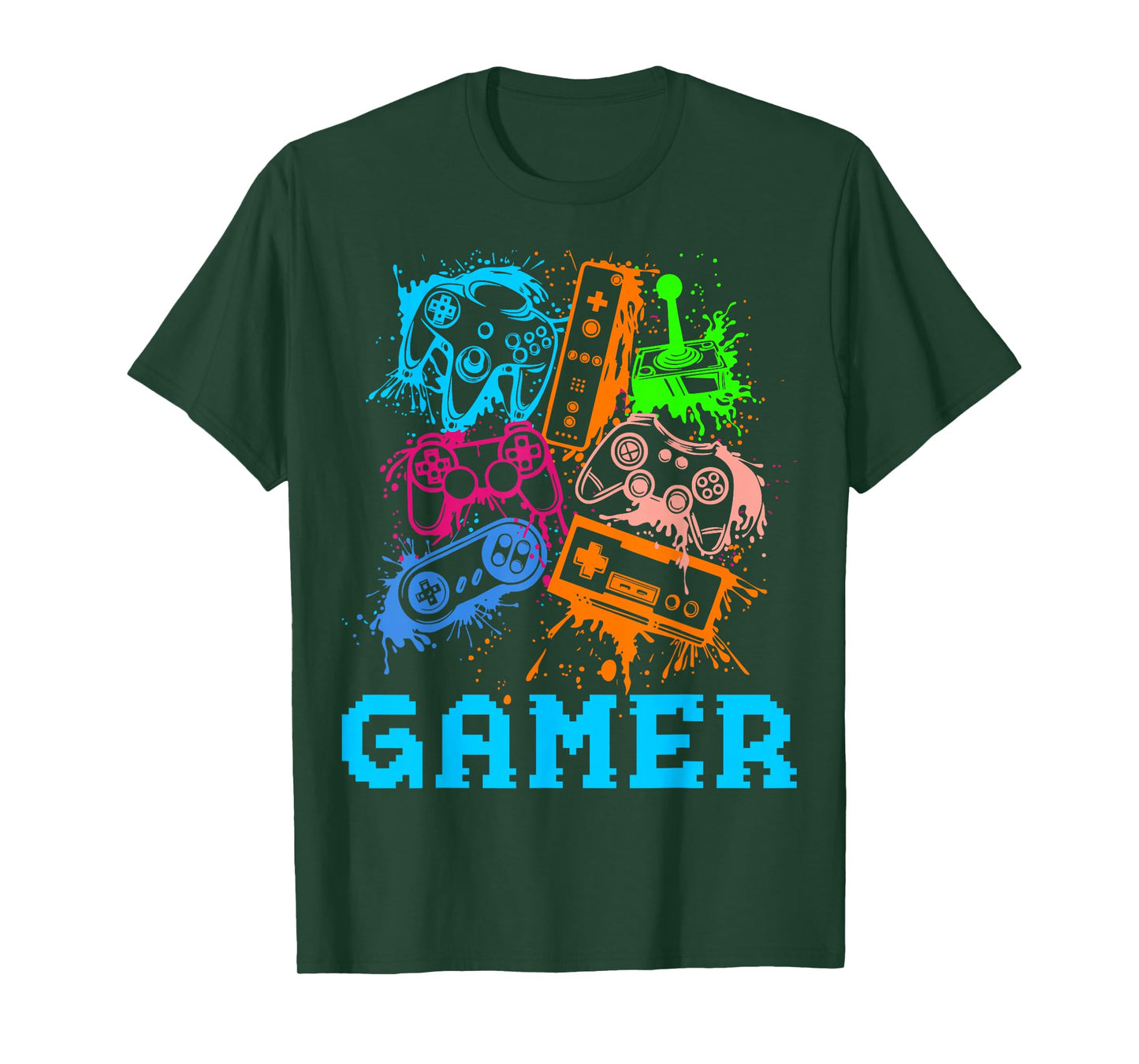 Video Game Console Controllers Classic Gamer Lover Colorful T-Shirt
