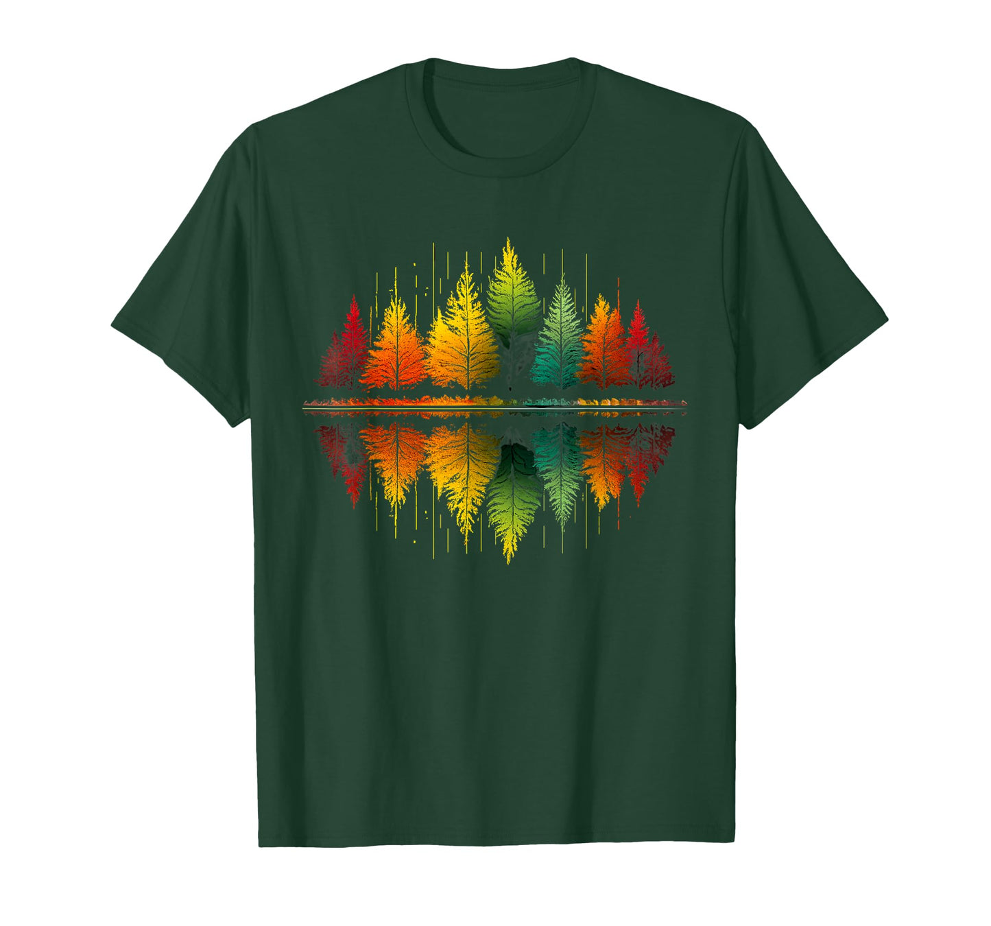 Nature Reflection Forest Trees Outdoor Wildlife T-Shirt