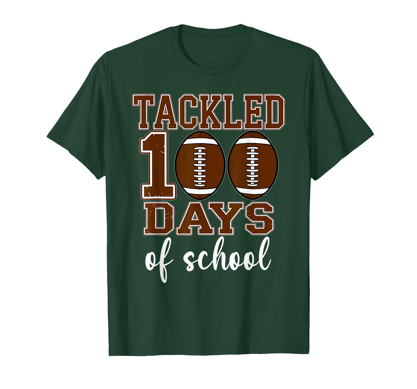 I Tackled 100 Days of School Football Boys 100 Days Smarter T-Shirt