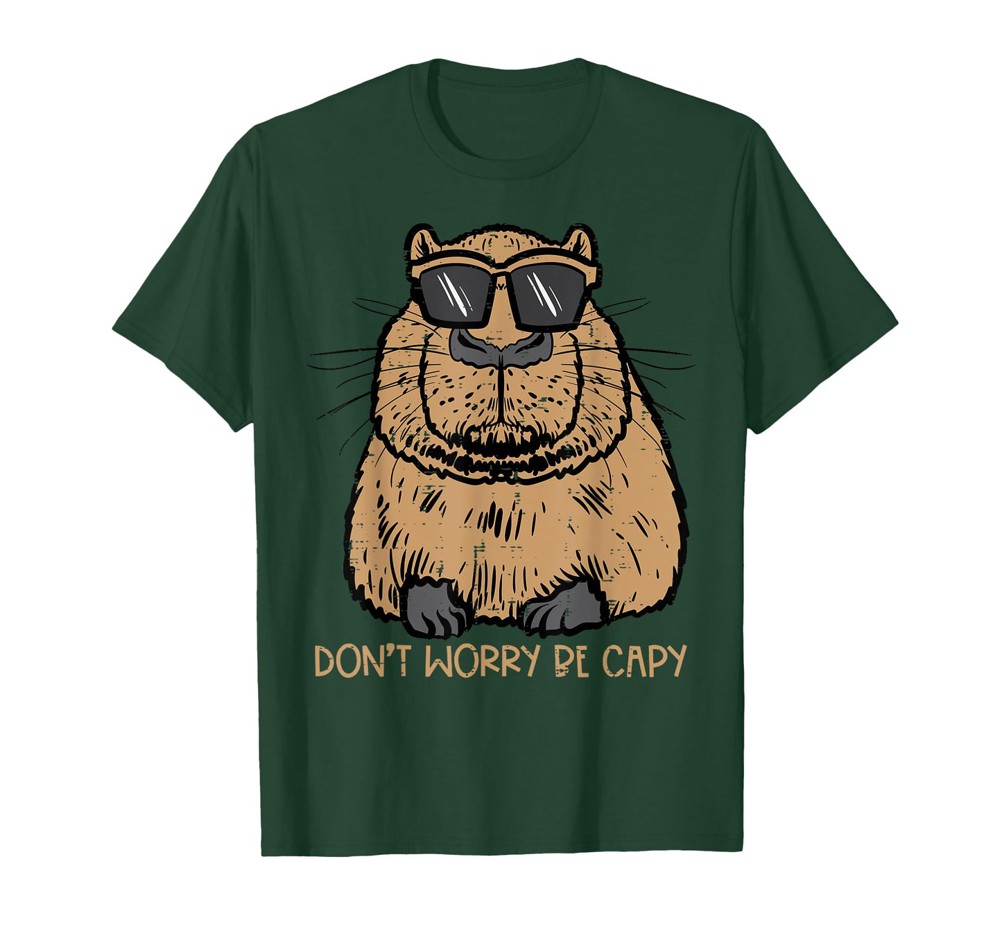 Dont Worry Be Capy Funny Capybara Pet Kids Men Women Teen T-Shirt