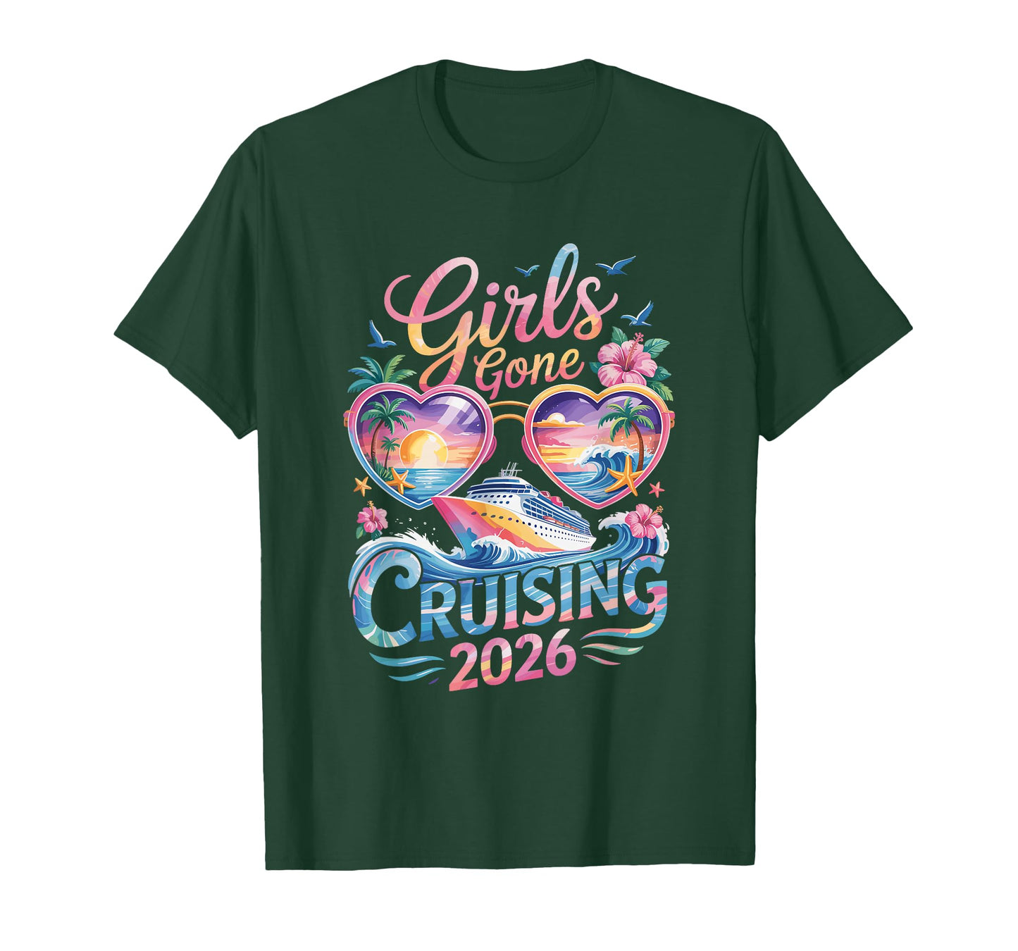 Besties Cruise Trip 2026 Nautical Vibes Girls T-Shirt