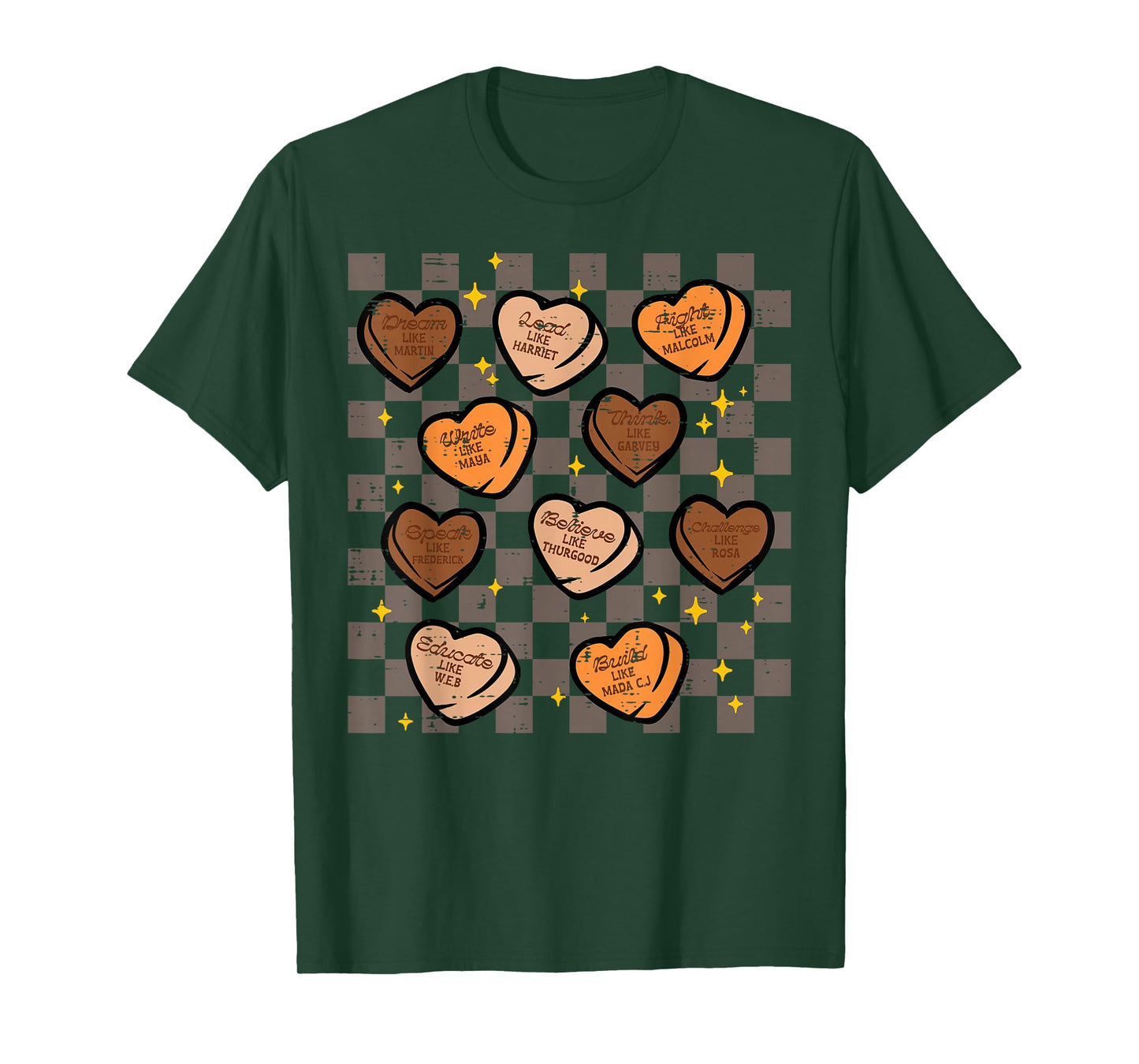 Black History Dream Like Martin Heart Retro Women Girls Kids T-Shirt