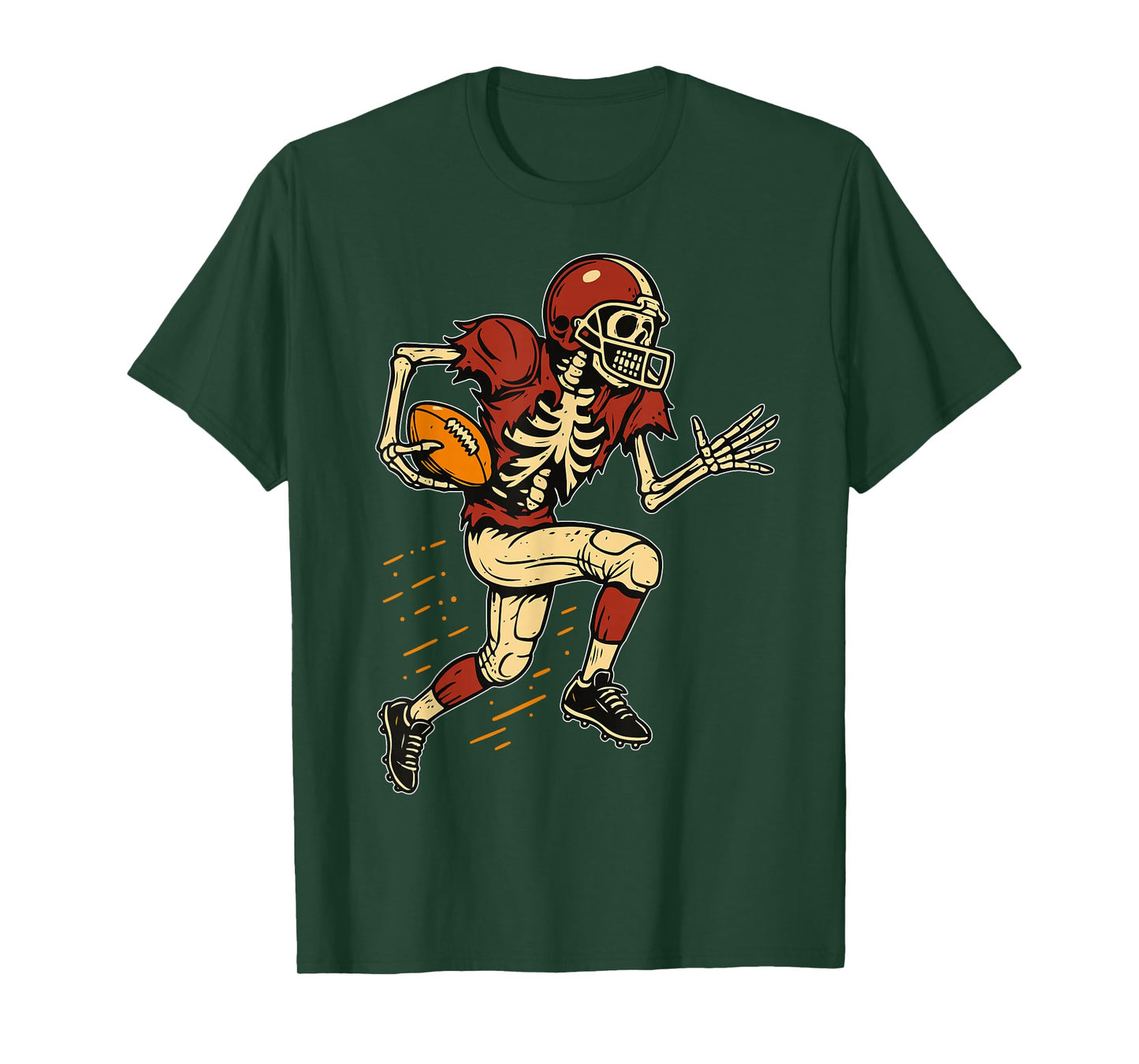 Halloween Skeleton Playing Football Halloween Men Boys Kids T-Shirt