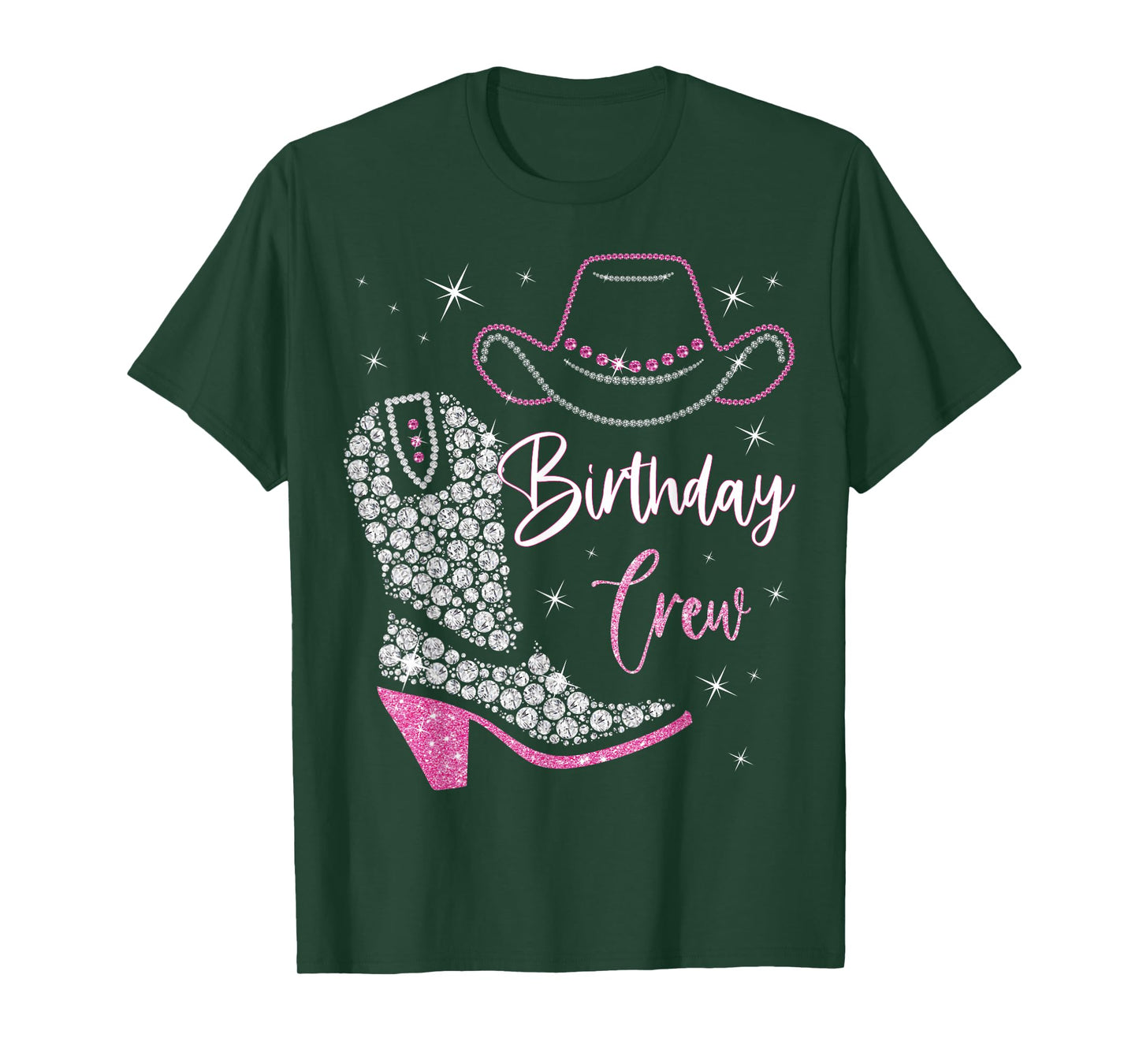 Birthday Crew Birthday Party Squad Cowboy Cowgirl Boot Hat T-Shirt