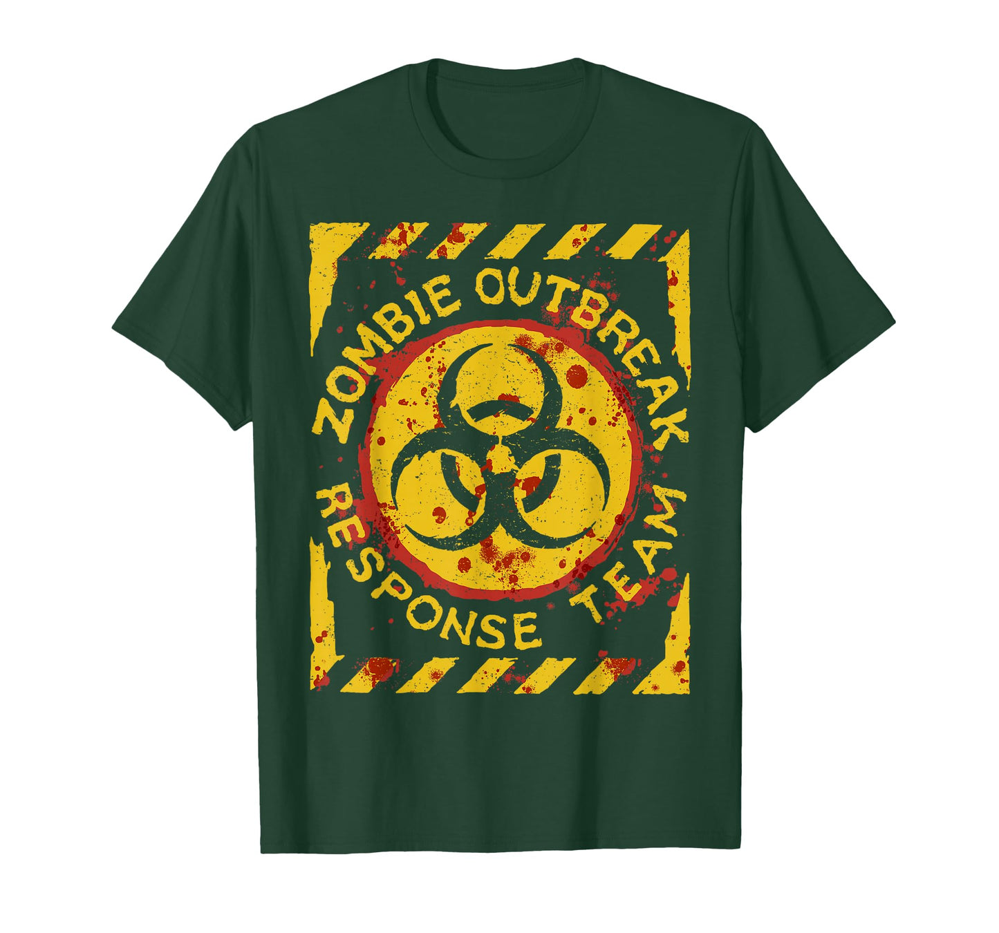 Zombie Outbreak Halloween Response Team Funny Men Apocalypse T-Shirt