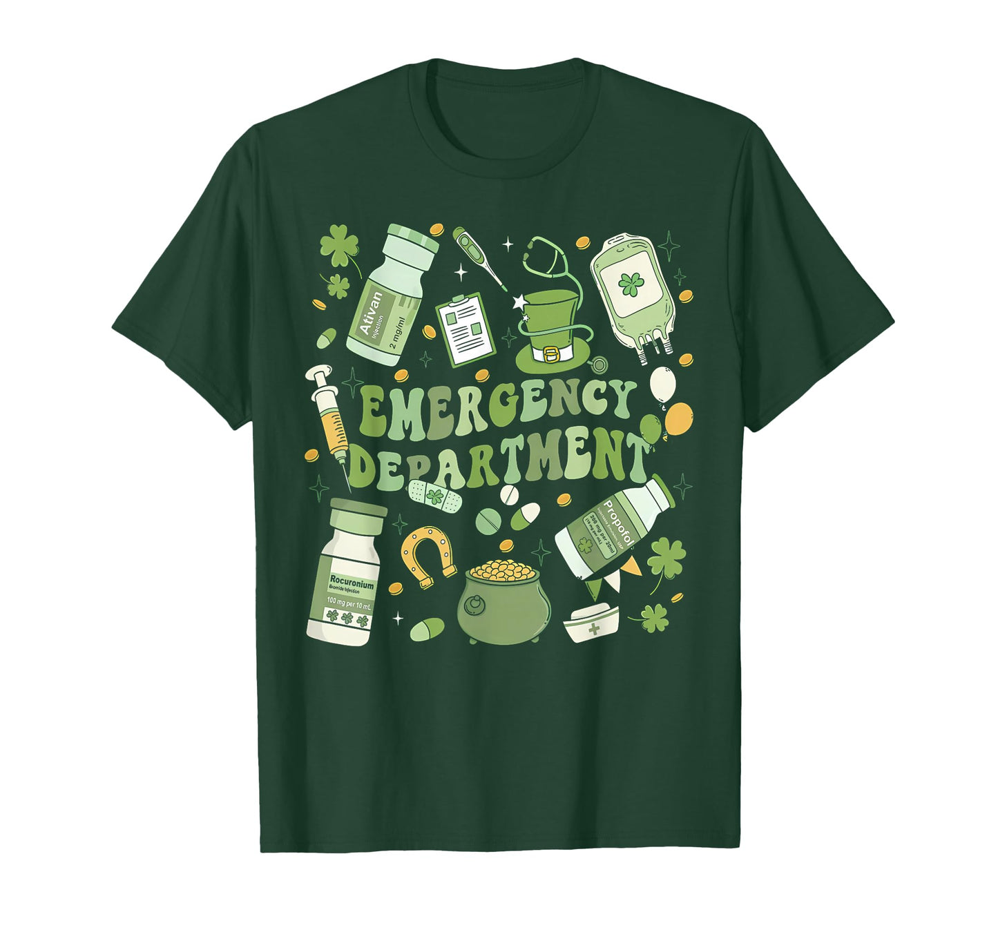 Emergency Department ER Nurse Irish St Patricks Day T-Shirt