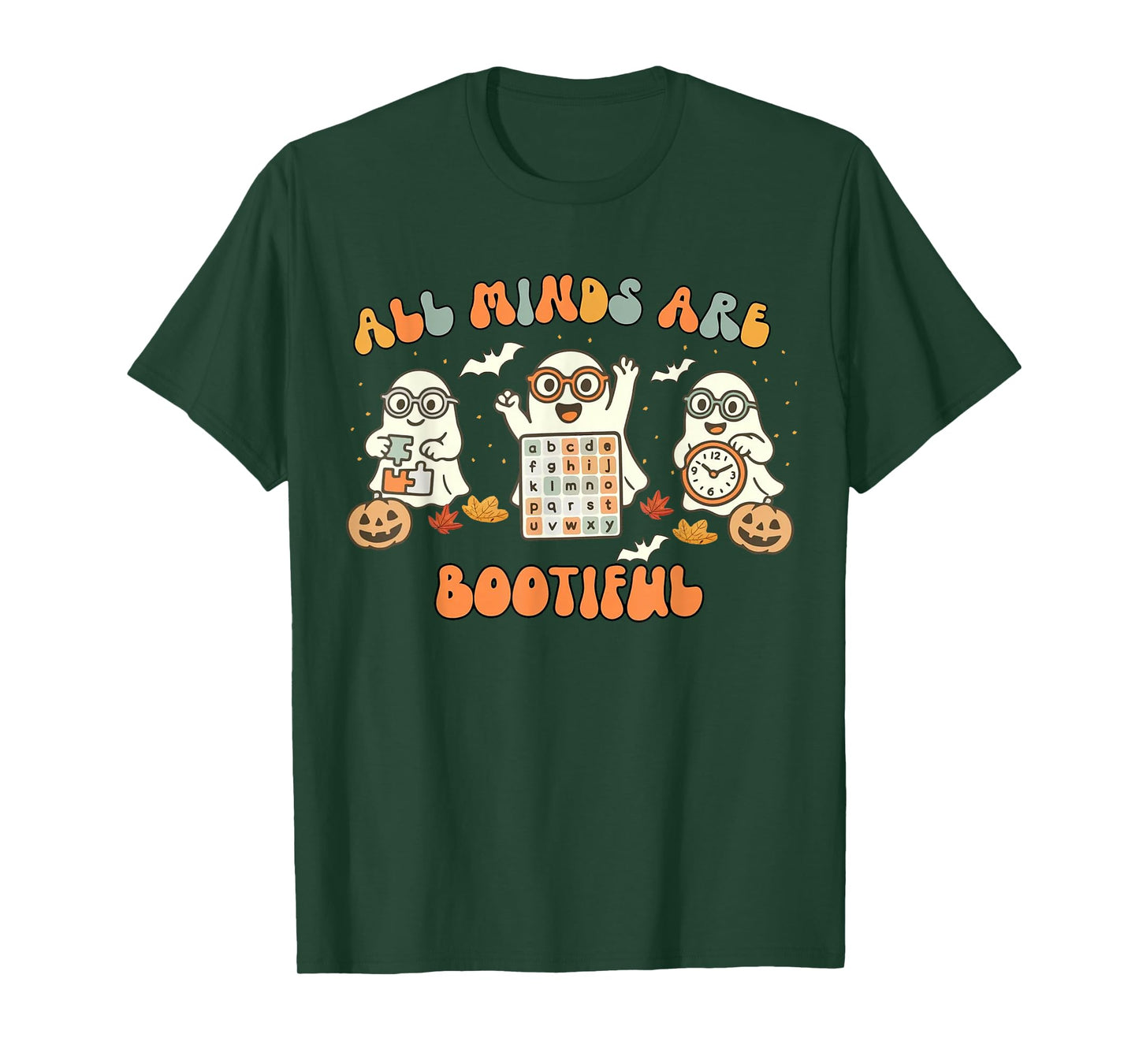 All Minds are Bootiful Special Education Teacher Halloween T-Shirt