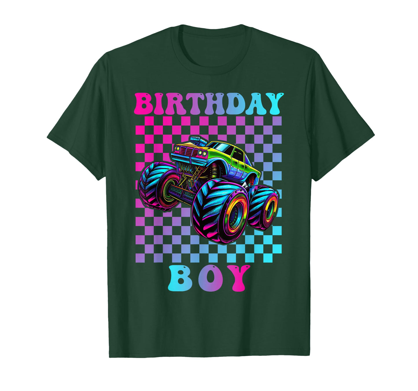 Monster Truck Birthday Boy Family Matching Truck Lovers T-Shirt